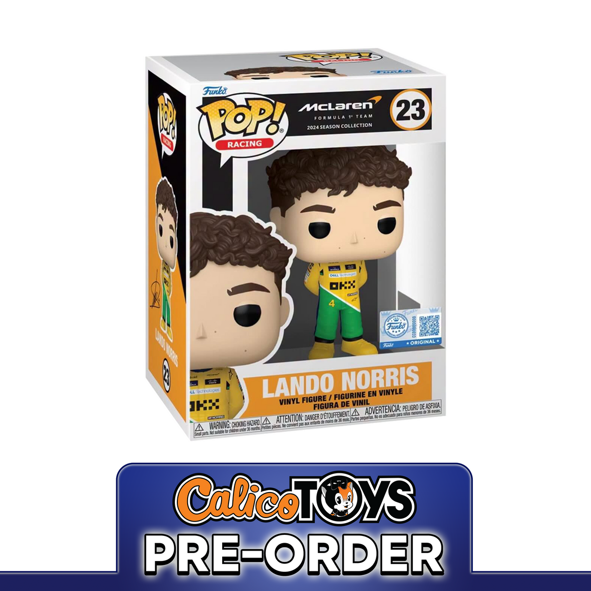 PRE ORDER Funko POP! Racing: McLaren Formula 1 Team - Lando Norris #23 (Amazon Exclusive)