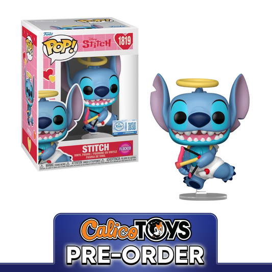 PRE ORDER Funko POP! Disney: Lilo & Stitch - Stitch Valentines Flocked #1819 (Funko Shop Exclusive)