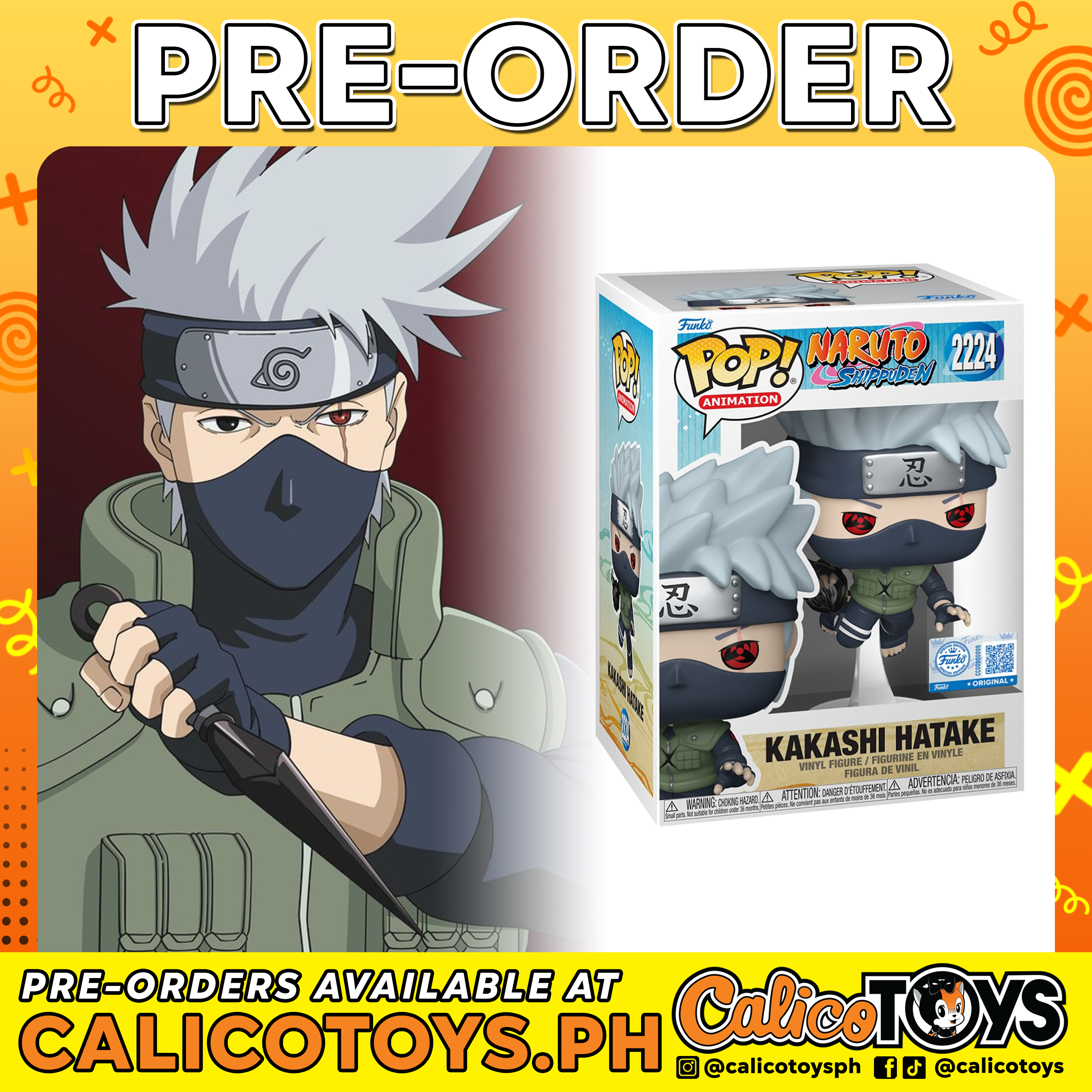 PRE-ORDER - Funko POP! Animation: Naruto Shippuden - Kakashi Hatake #2224 (eVend Exclusive)