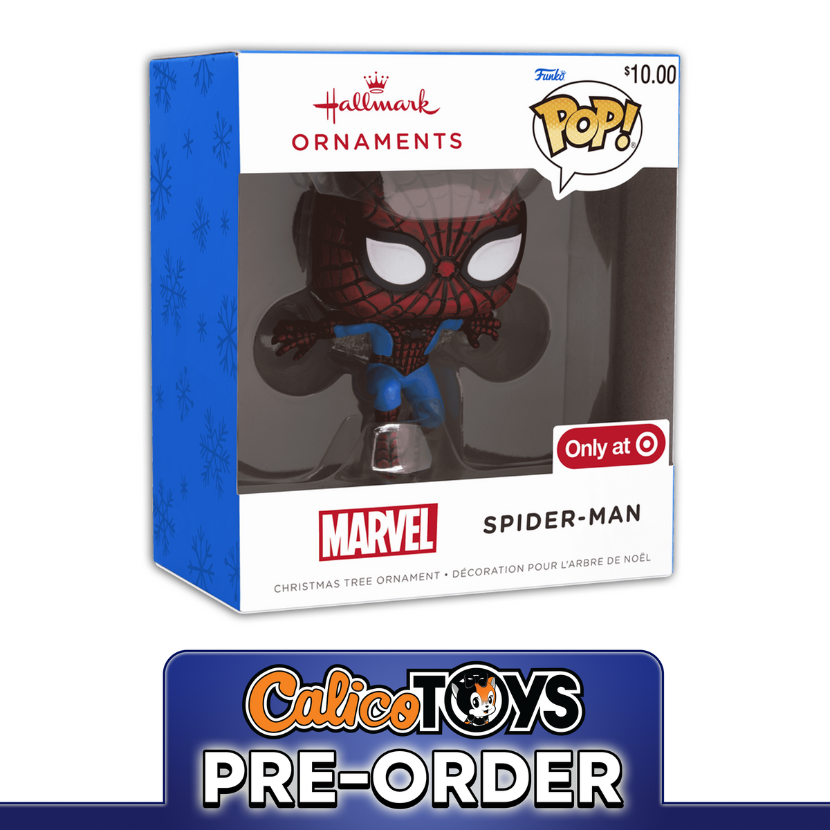 PRE ORDER Funko POP! Hallmark Ornament: Marvel - Spider-Man with Web Wings (Target Exclusive)