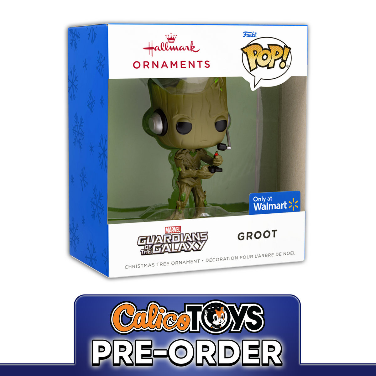 PRE ORDER Funko POP! Hallmark Ornament: Marvel Guardian of The Galaxy - Gaming Groot (Walmart Exclusive)