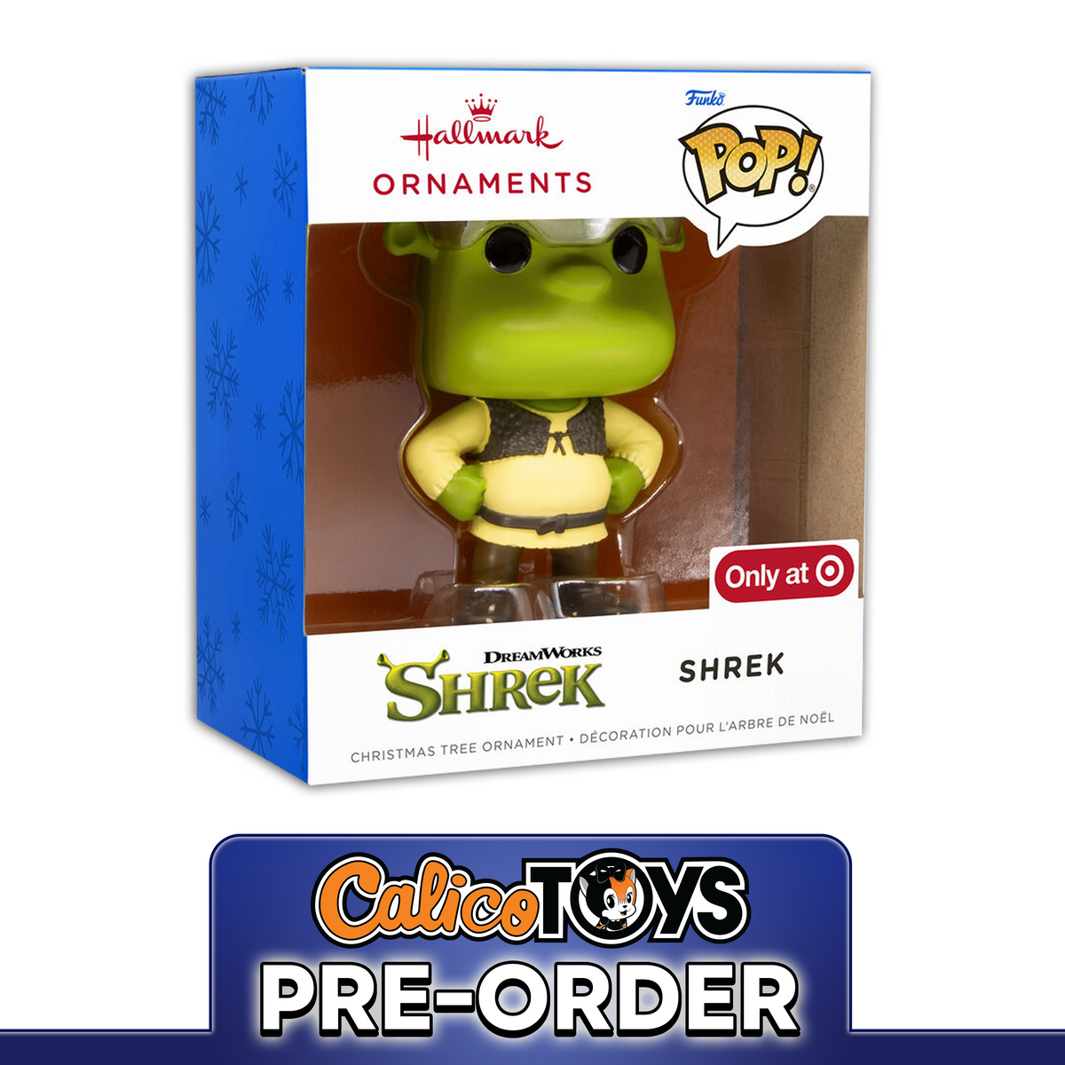 PRE ORDER Funko POP! Hallmark Ornament: DreamWorks Shrek - Shrek (Target Exclusive)