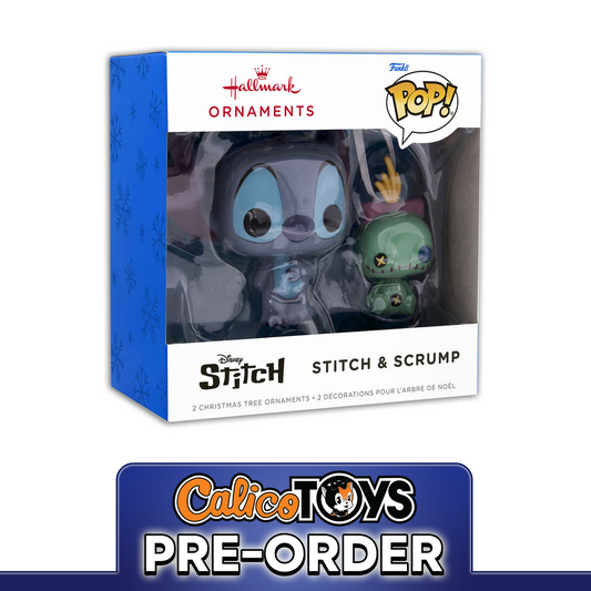 PRE ORDER Funko POP! Hallmark Ornament: Disney Stitch - Stitch & Scrump Ornament 2-Pack