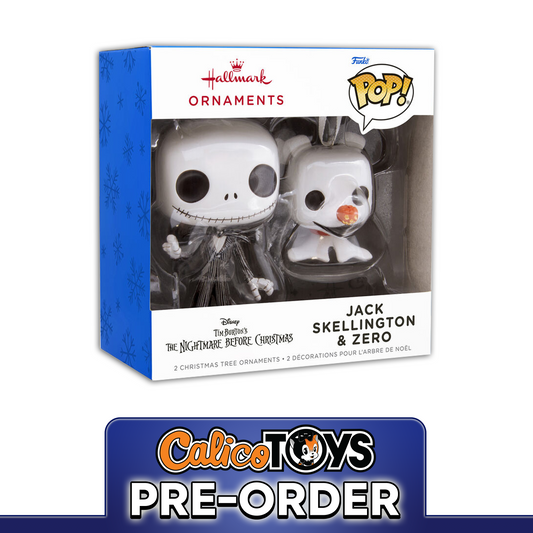 PRE ORDER Funko POP! Hallmark Ornament: Disney's The Nightmare Before Christmas - Jack Skellington & Zero 2-Pack