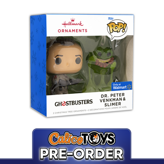 PRE ORDER Funko POP! Hallmark Ornament: Ghostbusters - Dr. Peter Venkman & Slimer (Walmart Exclusive) 2-Pack
