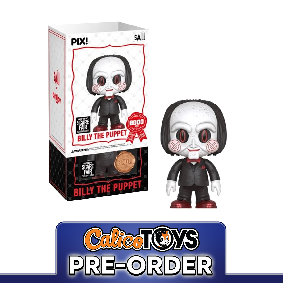 PRE-ORDER Thriljoy PIX! SAW - Billy The Puppet: Jigsaw's Messenger (Hot Topic Scare Fair 2026 Exclusive) LE8000