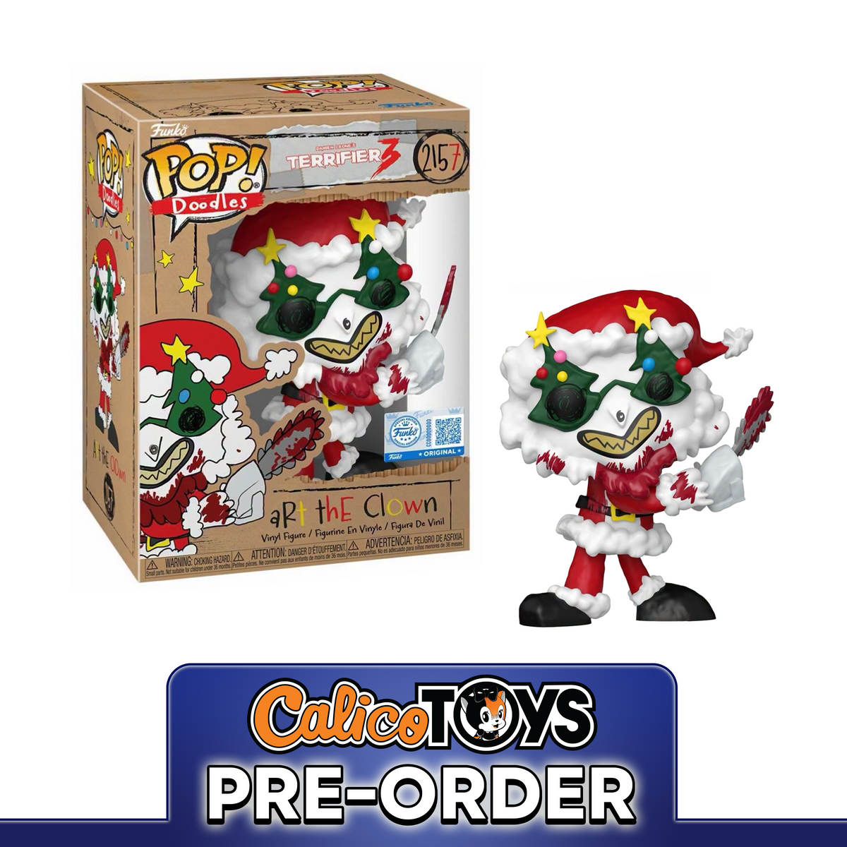PRE-ORDER POP! Doodles: Terrifier 3 - Art The Clown #2157 (Hot Topic Exclusive)