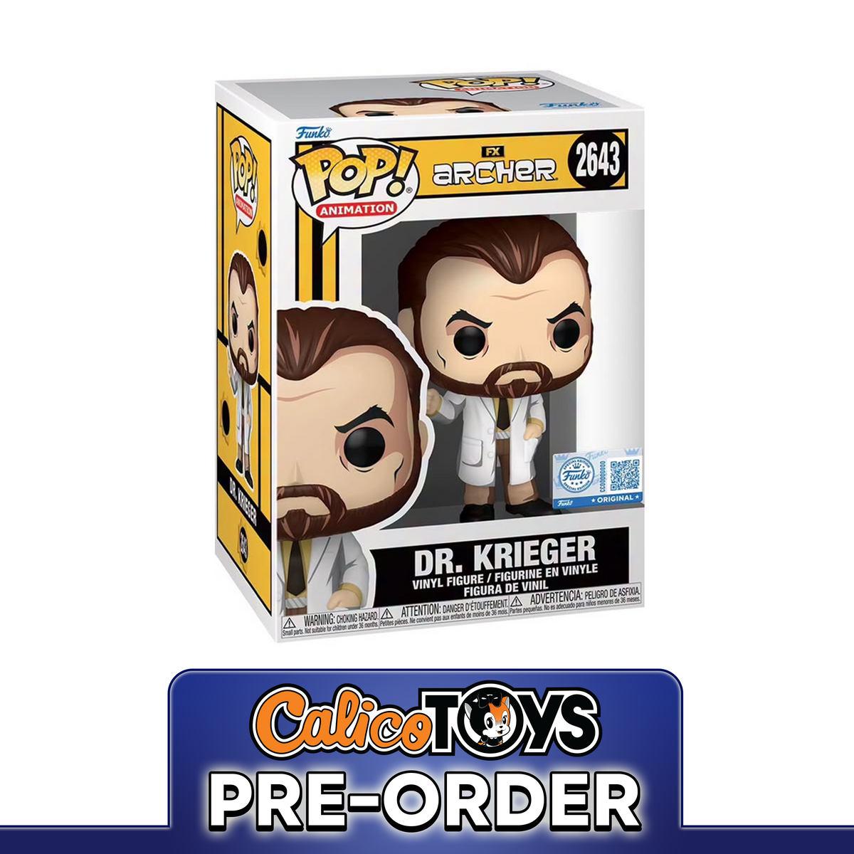 PRE-ORDER POP! Animation: Archer - Dr. Krieger #2643 (Funko Shop Exclusive)