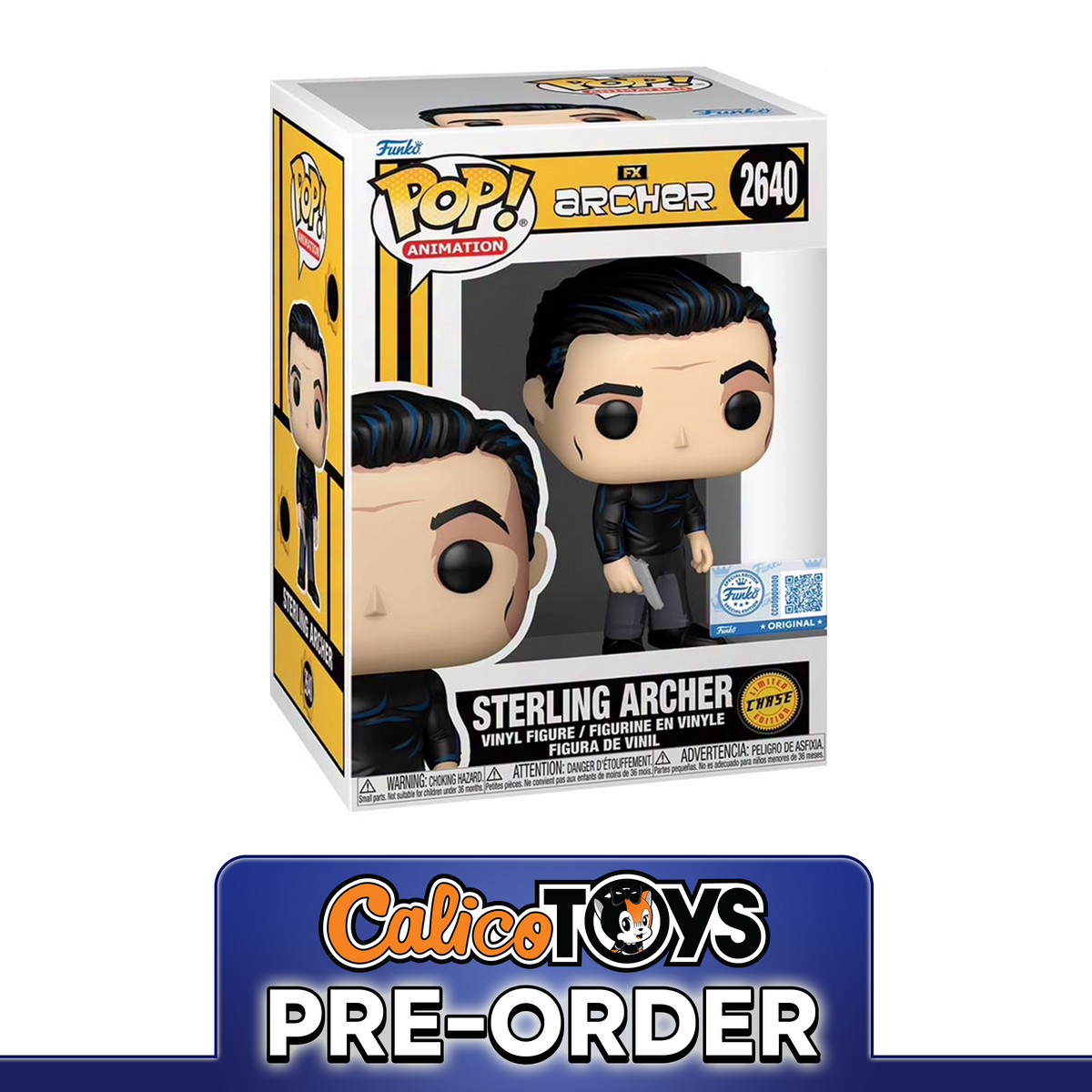 PRE-ORDER POP! Animation: Archer - Sterling Archer CHASE #2640 (Funko Shop Exclusive)
