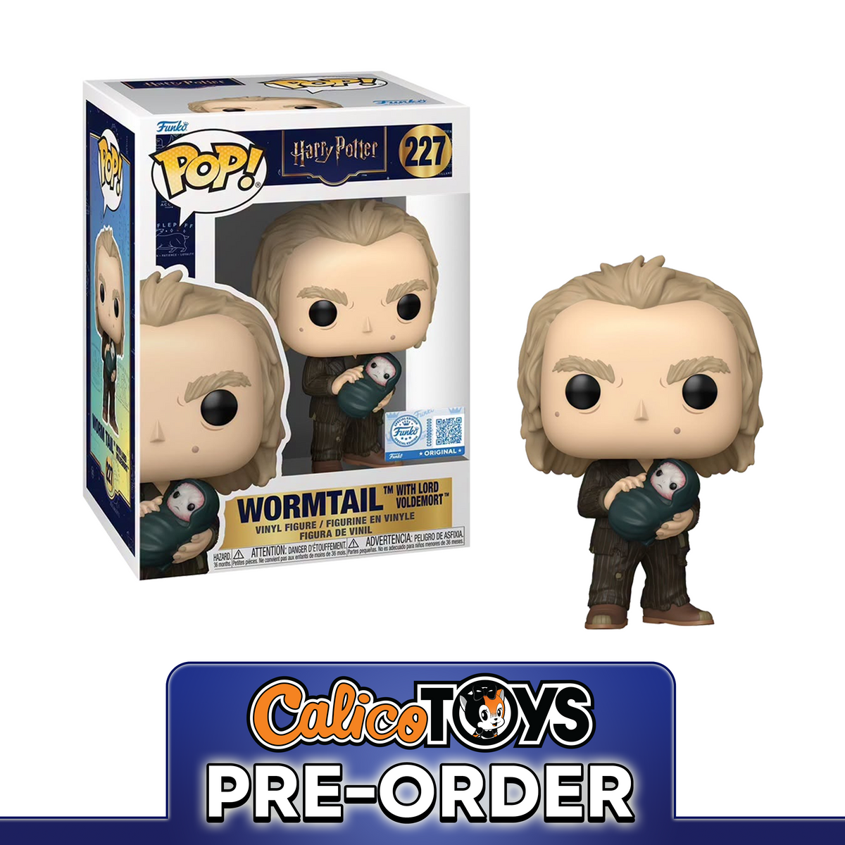 PRE ORDER POP! Harry Potter - Wormtail with Lord Voldemort #227 (Funko Shop Exclusive)