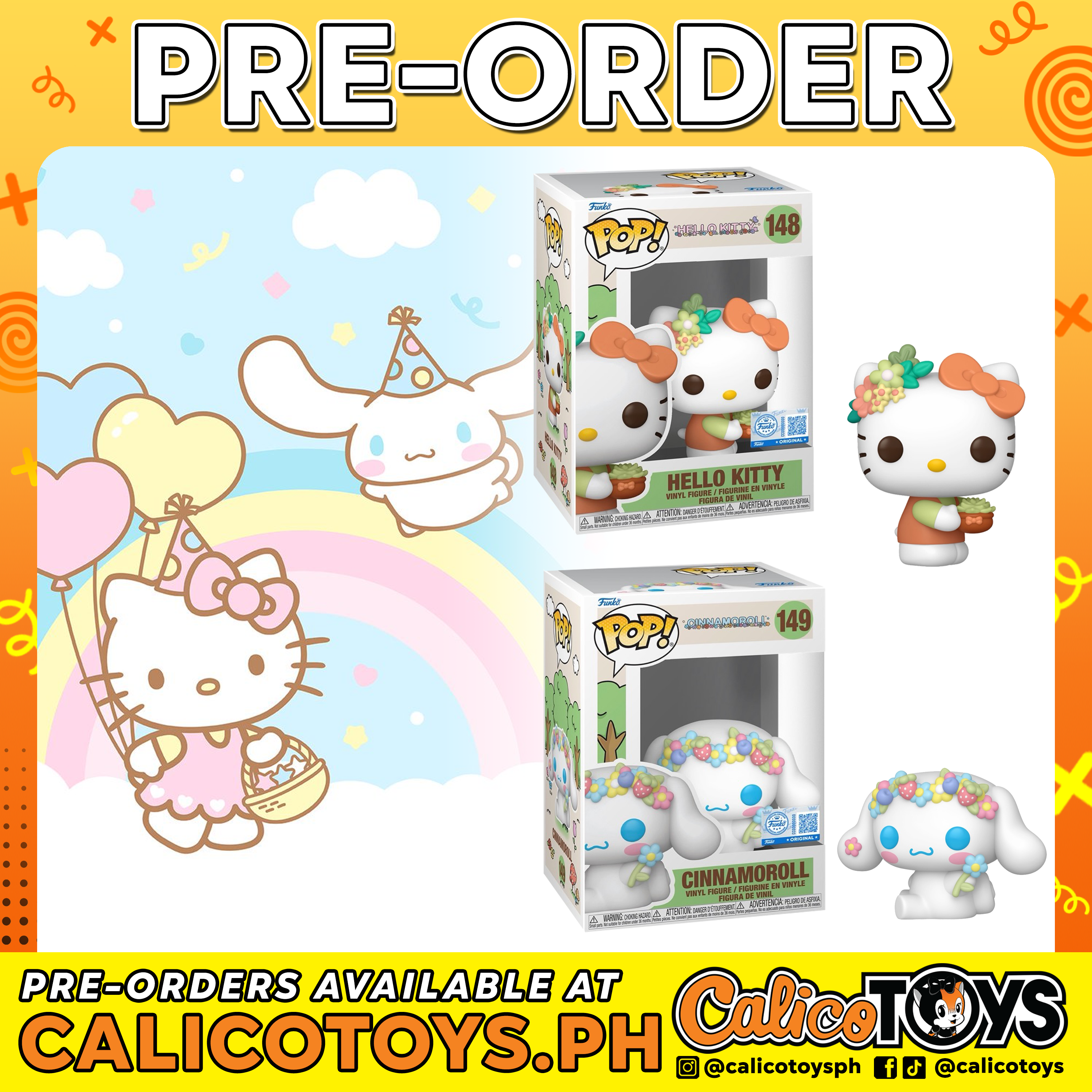 PRE-ORDER - Funko POP! Hello Kitty and Cinnamoroll Exclusives