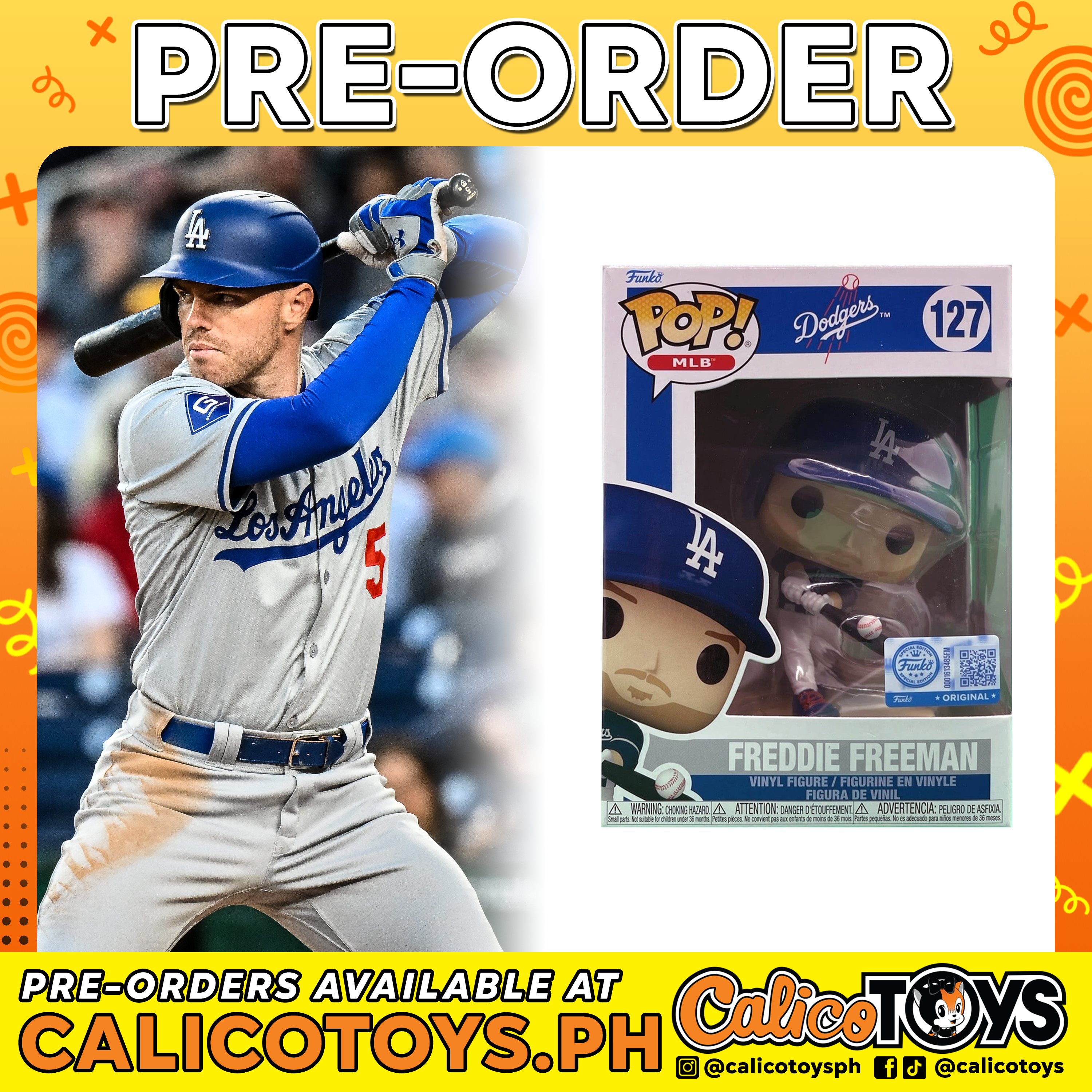 PRE-ORDER - Funko POP! MLB: Dodgers - Freddie Freeman #127 (Funko Shop Exclusive)