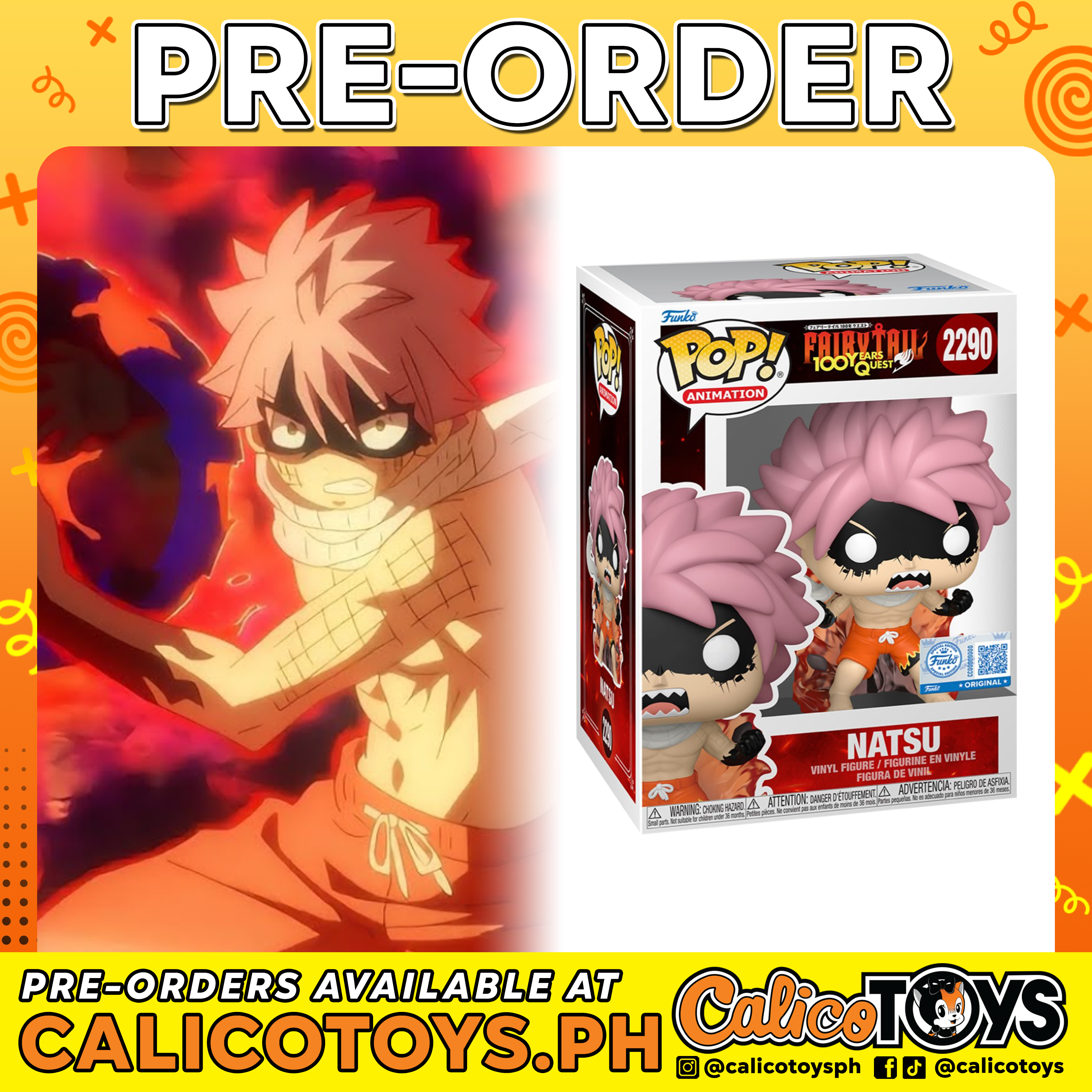 PRE-ORDER - Funko POP! Animation: Fairy Tail 100 Years Quest - Natsu Fired Up #2290 (Funko Shop Exclusive)