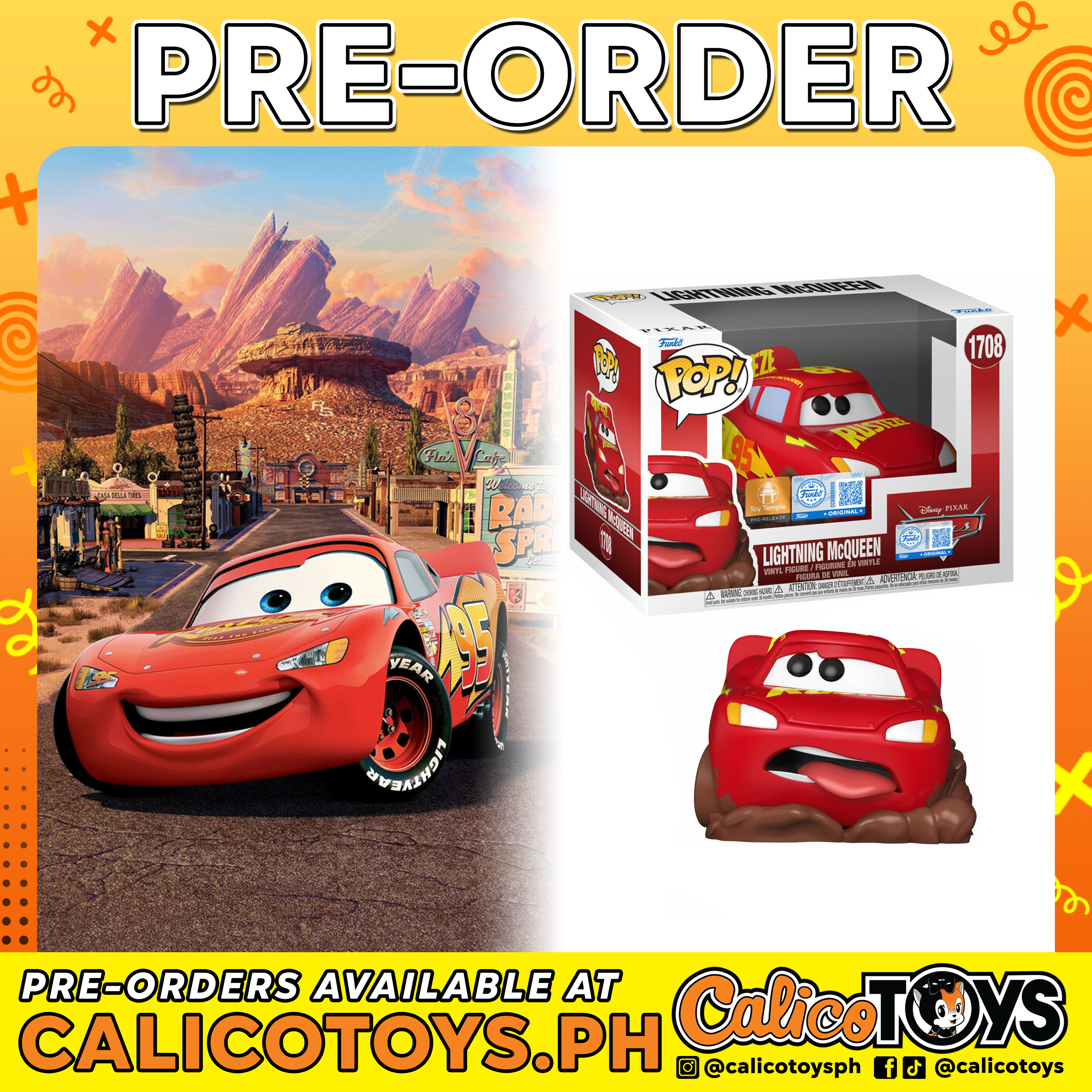 PRE-ORDER - Funko POP! Disney: Lightning McQueen #1708 (Toy Temple Exclusive)