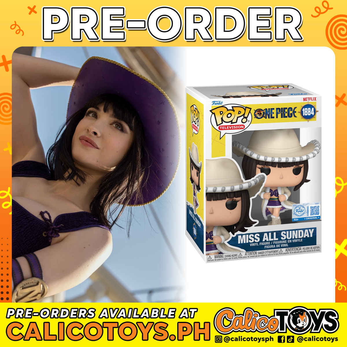 PRE-ORDER - Funko POP! Television: One Piece - Miss All Sunday #1884 (Funko Shop Exclusive)