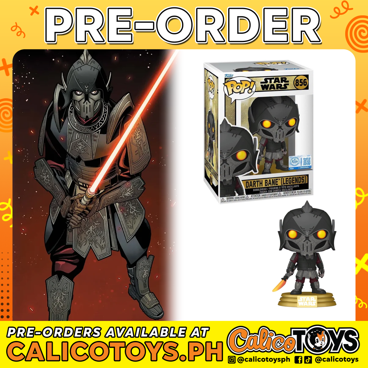 PRE-ORDER - POP! Starwars - Darth Bane Legends #856 (Specialty Series)