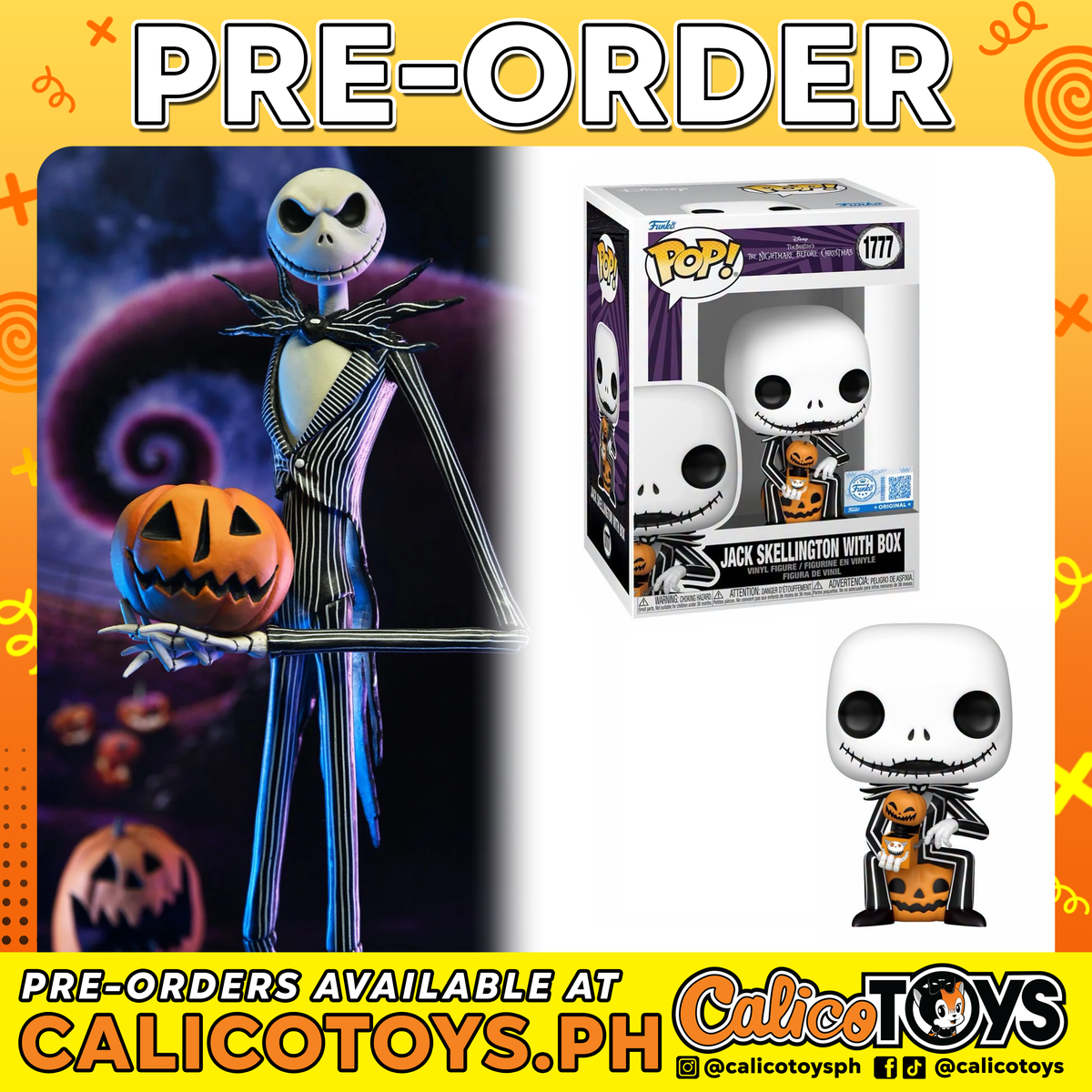 PRE-ORDER - POP! The Nightmare Before Christmas - Jack Skellington With Box #1777 (Funko Shop Exclusive)