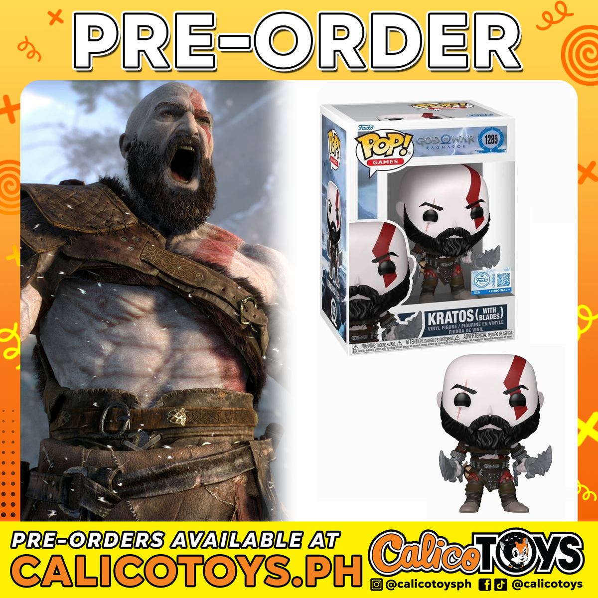 PRE-ORDER - POP! Games: God of War - Kratos with Blades #1285 (Toy Temple Exclusive)