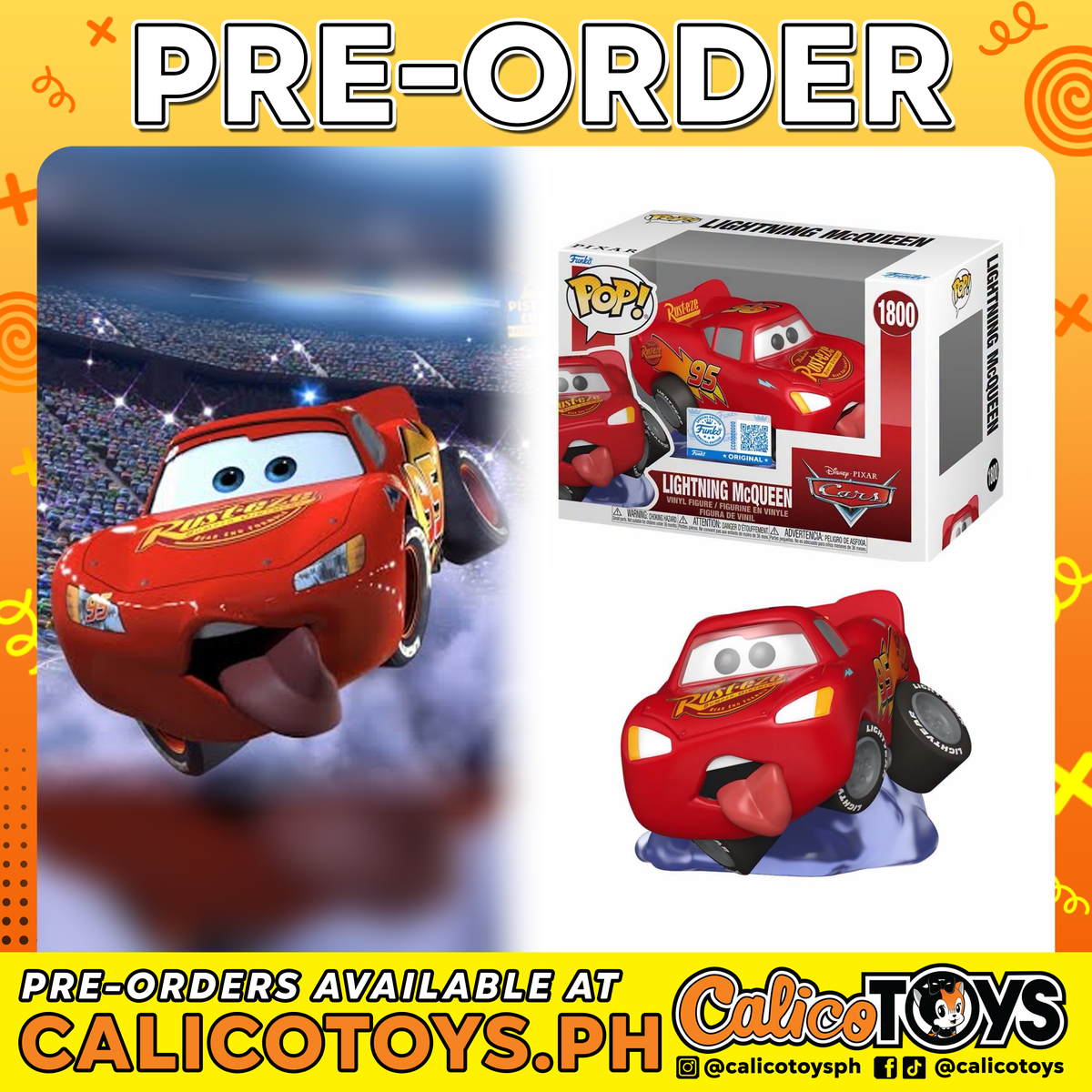 PRE-ORDER - POP! Cars: Lightning McQueen #1800 (Funko Shop Exclusive)
