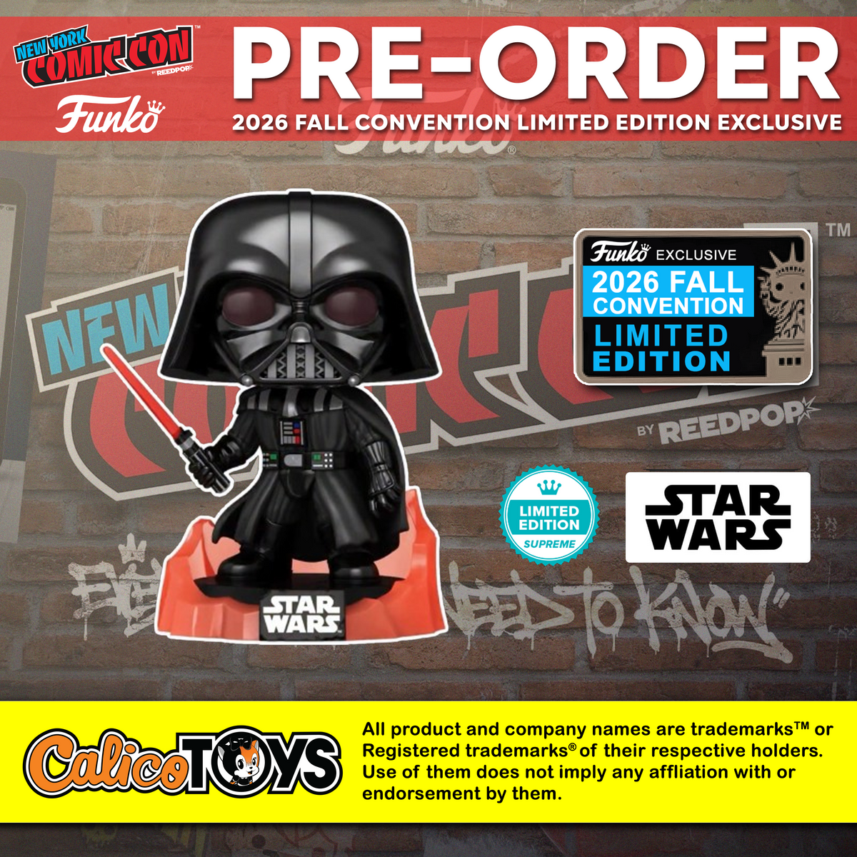 PRE ORDER Funko POP! Star Wars: Darth Vader Kyber Crystal LE9500 (2026 Fall Convention Exclusive)