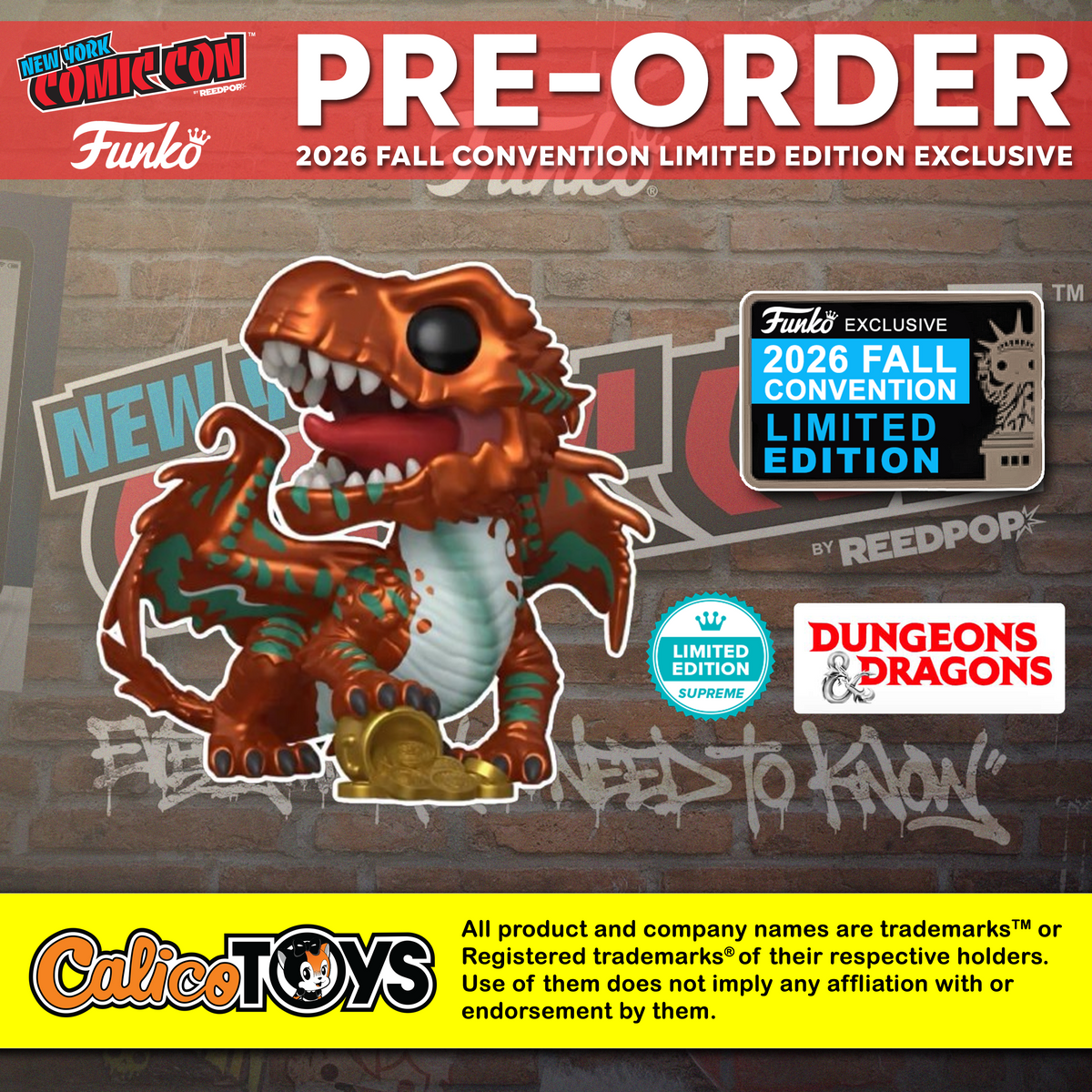 PRE ORDER Funko POP! Games: Dungeons & Dragons – Copper Dragon Wyrmling LE8000 (2026 Fall Convention Exclusive)