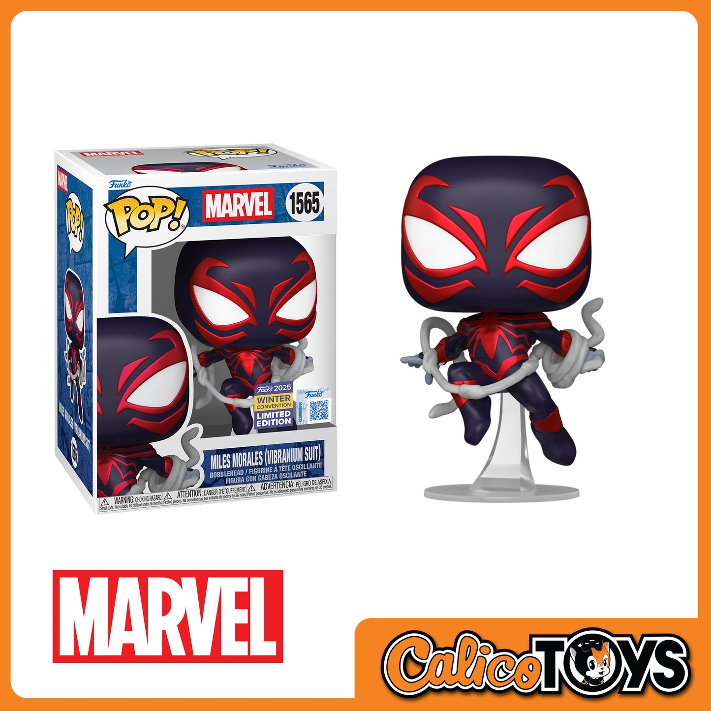 PRE-ORDER - Funko POP! Marvel: Miles Morales Vibranium Suit (2025 Winter Convention Limited Edition) #1565