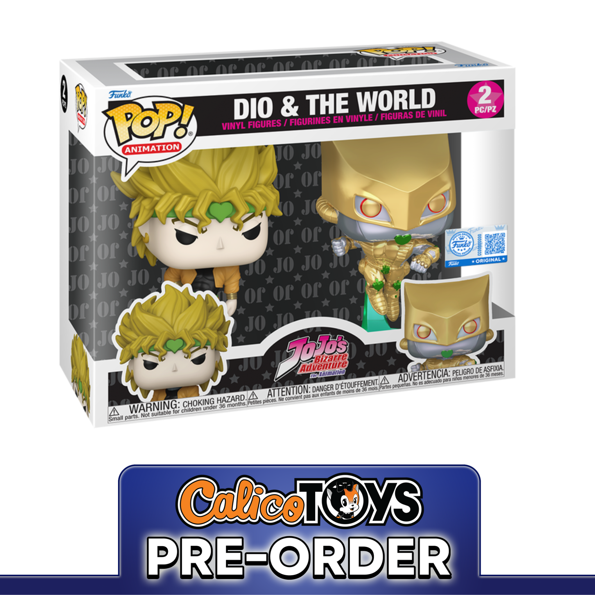 PRE-ORDER Funko POP! Animation: Jojo Bizarre Adventure - Dio & The World 2-Pack (Funko Shop Exclusive)