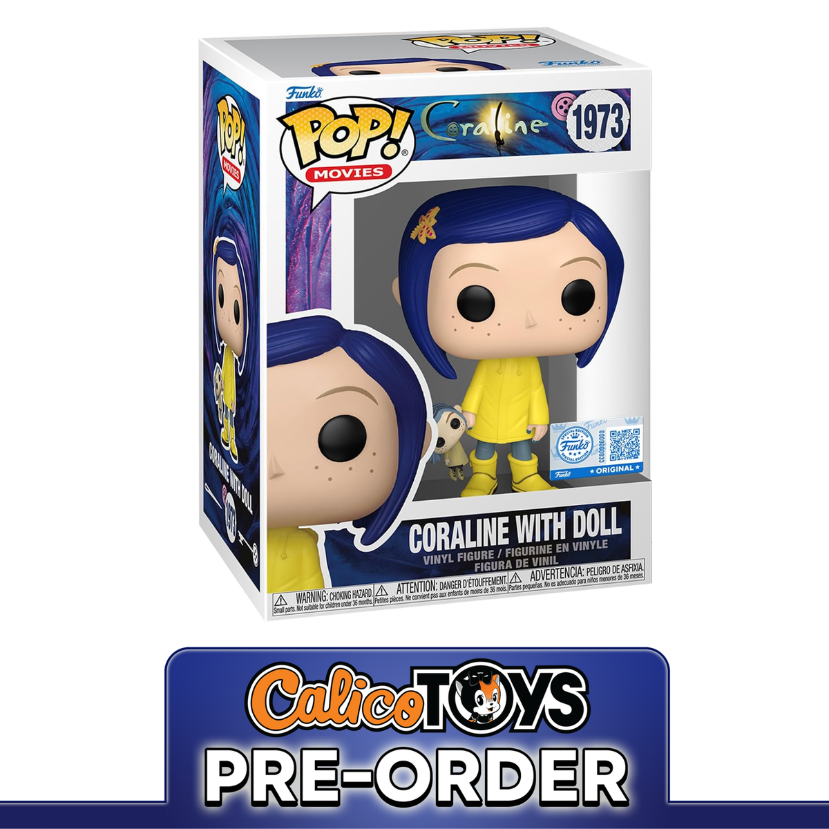 PRE ORDER Funko POP! Movies: Coraline - Coraline with Doll #1973 (Gamestop Exclusive)