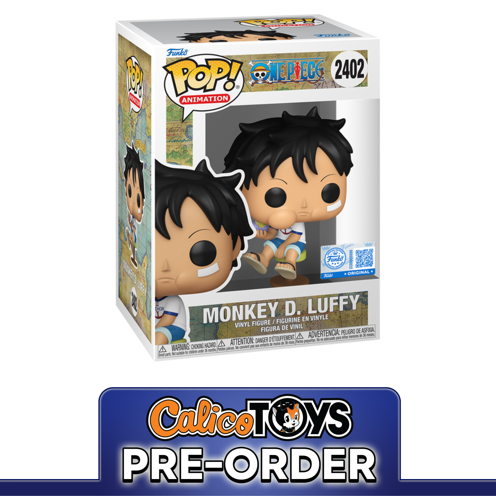 PRE ORDER Funko POP! Animation: One Piece – Monkey D. Luffy Eating Devil Fruit #2402 (Hot Topic Exclusive)