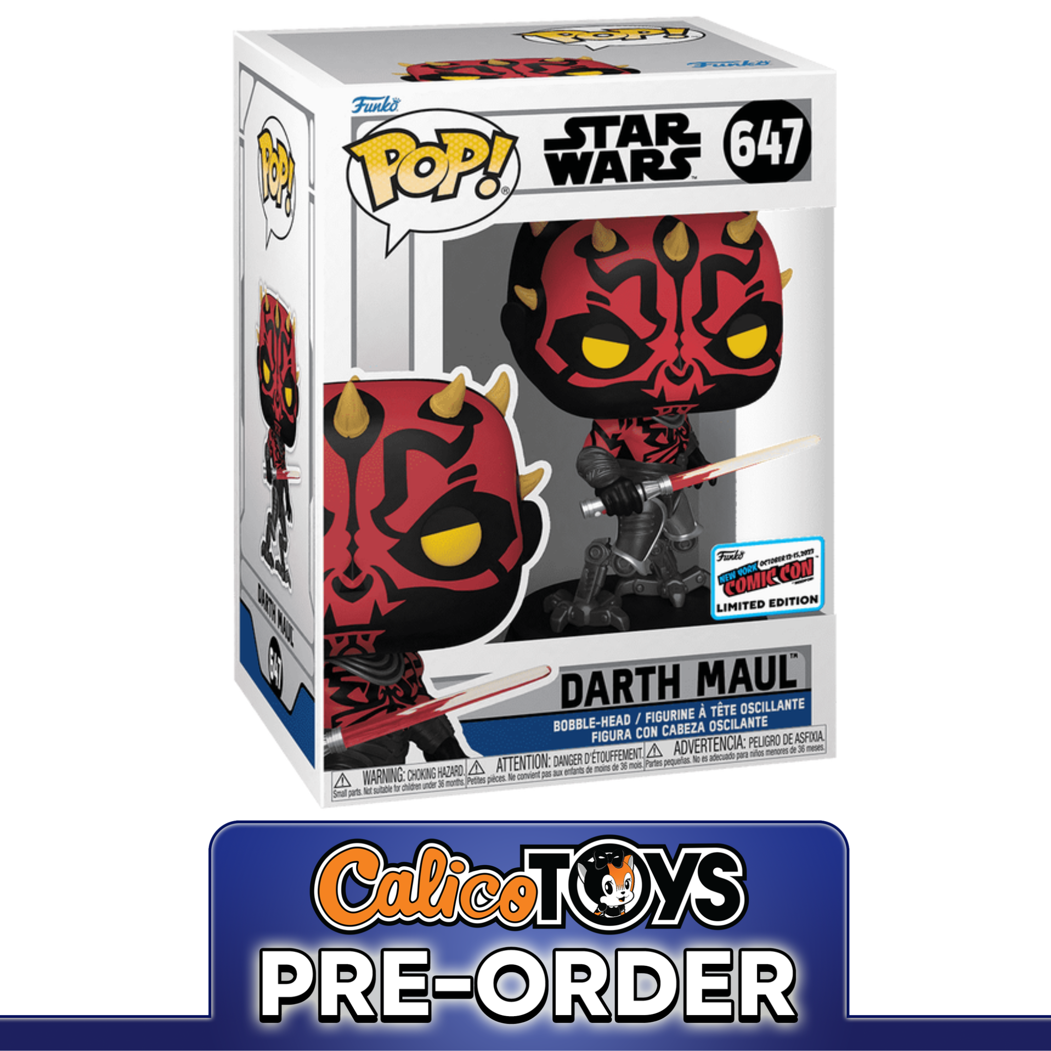 PRE ORDER Funko POP! Star Wars: The Clone Wars - Darth Maul Cybernetic Legs #647 (2023 Fall Convention)