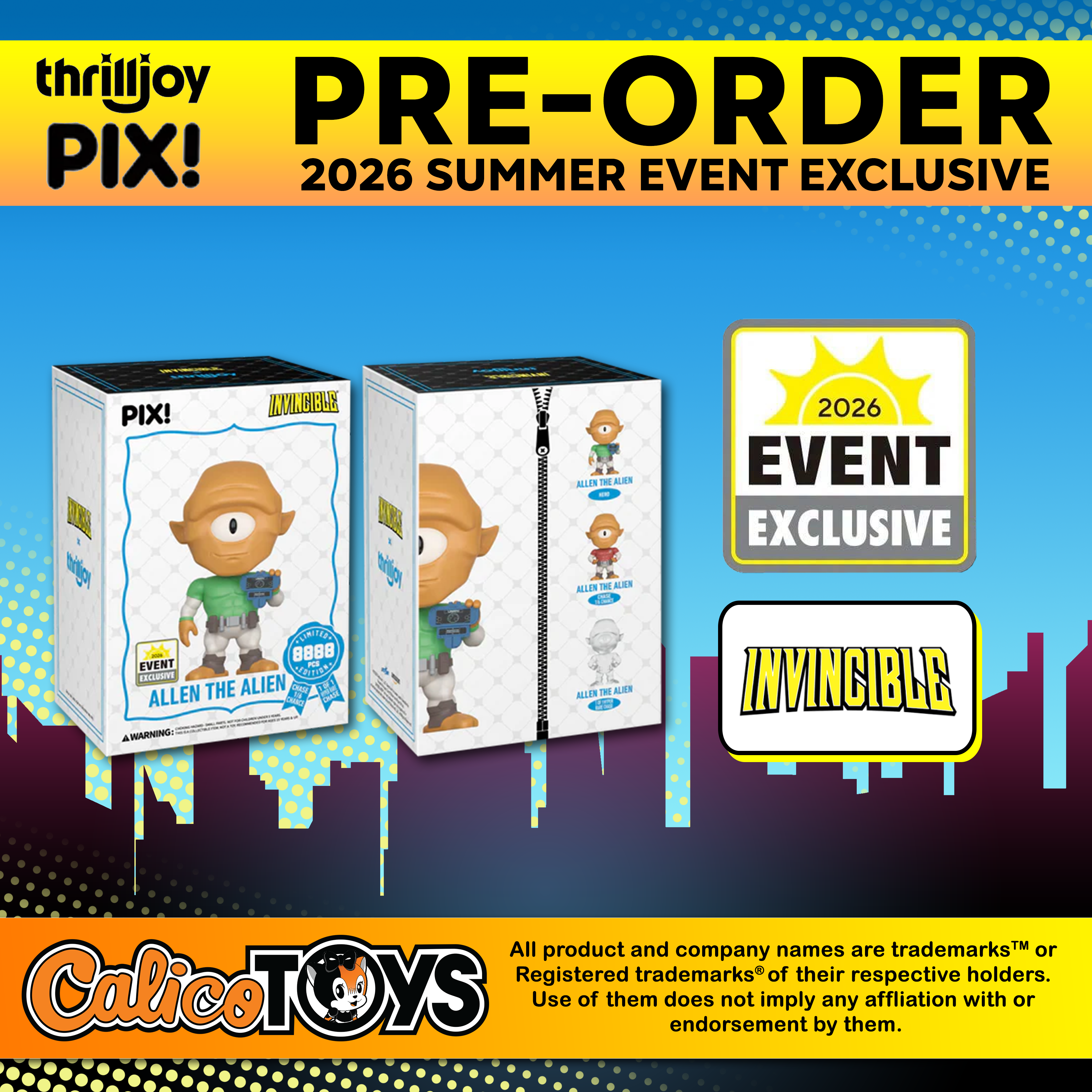 PRE-ORDER Thrilljoy PIX! Invincible: Allen the Alien LE8888 (2026 Summer Event Exclusive)