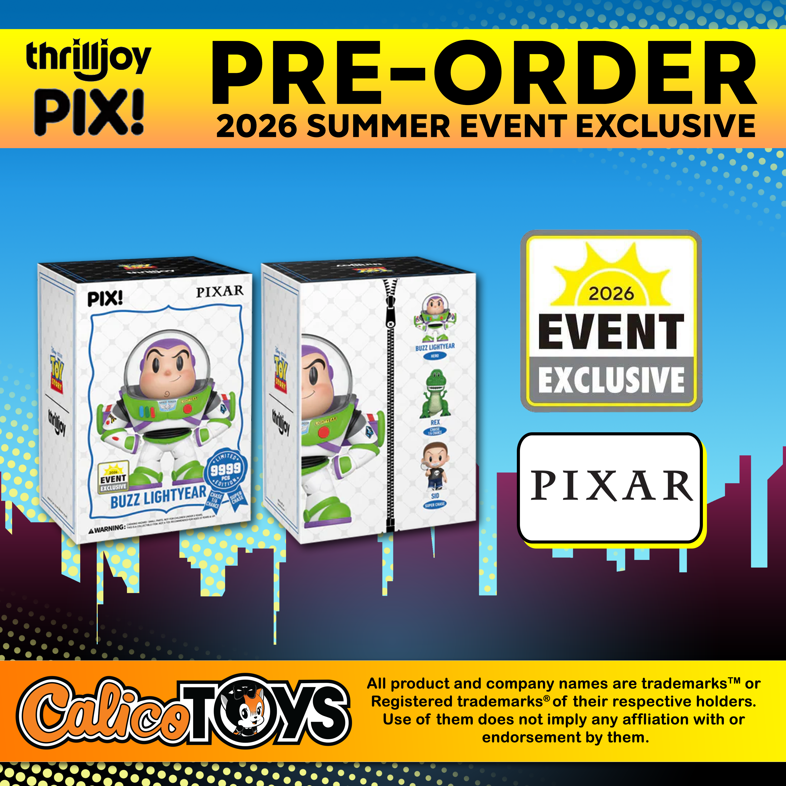 PRE-ORDER Thrilljoy PIX! Pixar: Buzz Lightyear LE9999 (2026 Summer Event Exclusive)