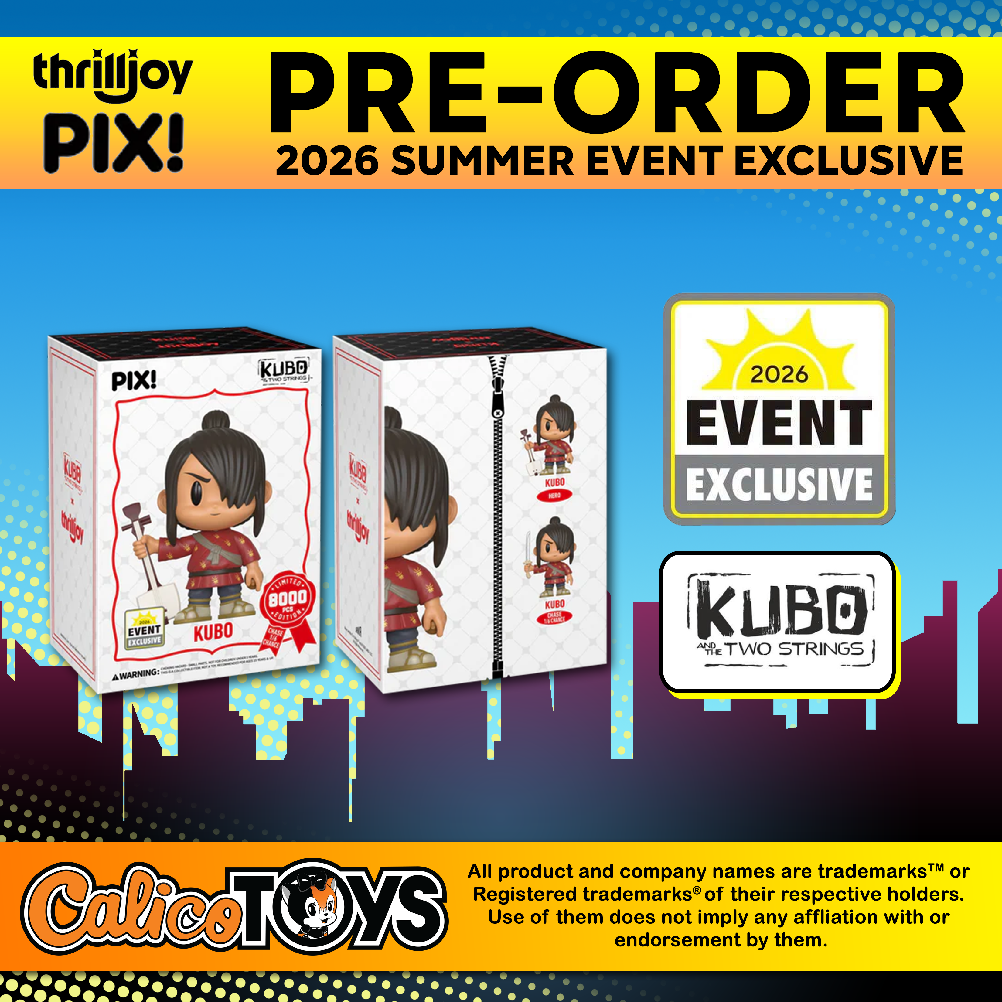 PRE-ORDER Thrilljoy PIX! Kubo and the Two Strings: Kubo LE8000 (2026 Summer Event Exclusive)