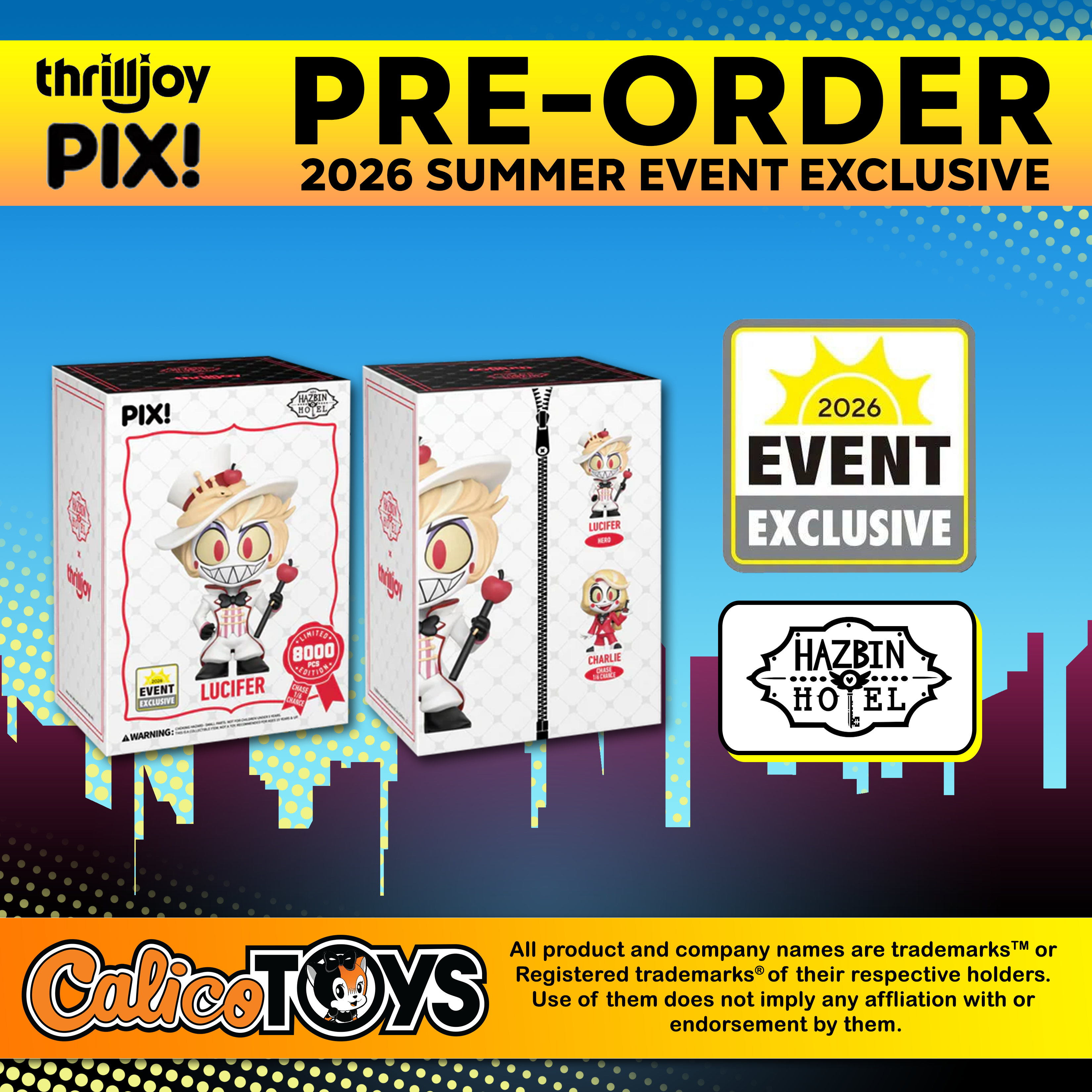 PRE-ORDER Thrilljoy PIX! Hazbin Hotel: Lucifer LE8000 (2026 Summer Event Exclusive)