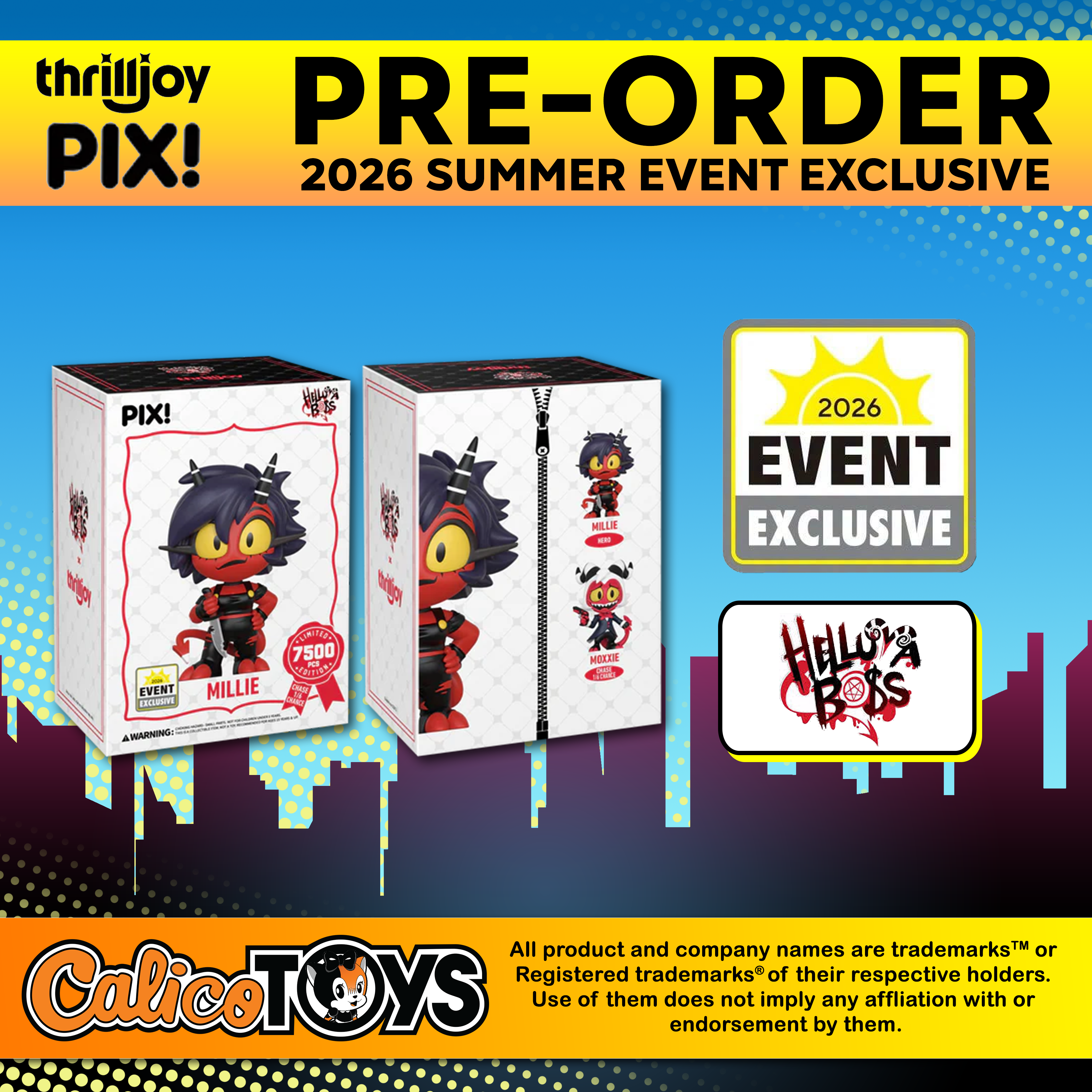 PRE-ORDER Thrilljoy PIX! Helluva Boss: Millie LE7500 (2026 Summer Event Exclusive)
