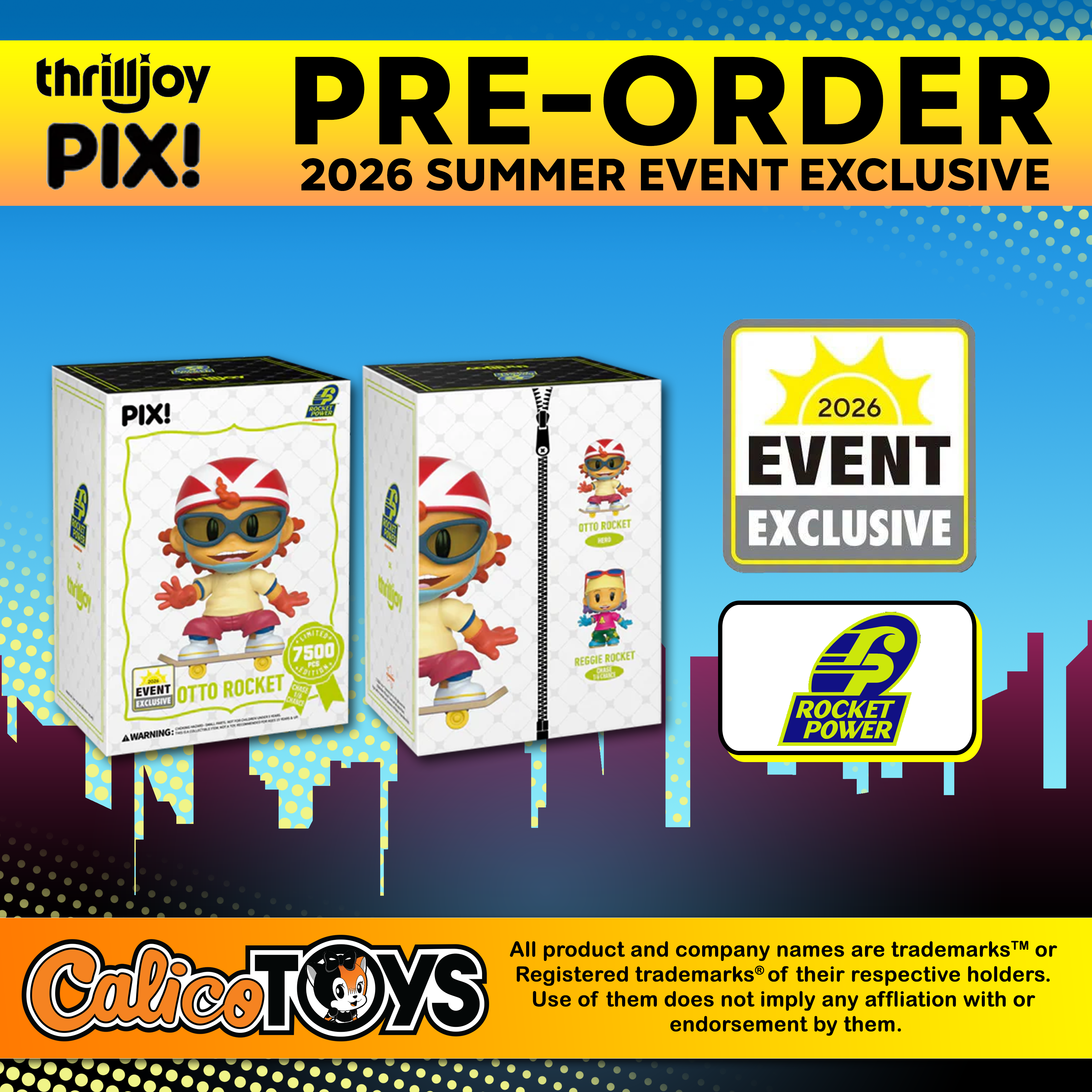 PRE-ORDER Thrilljoy PIX! Rocket Power: Otto Rocket LE7500 (2026 Summer Event Exclusive)