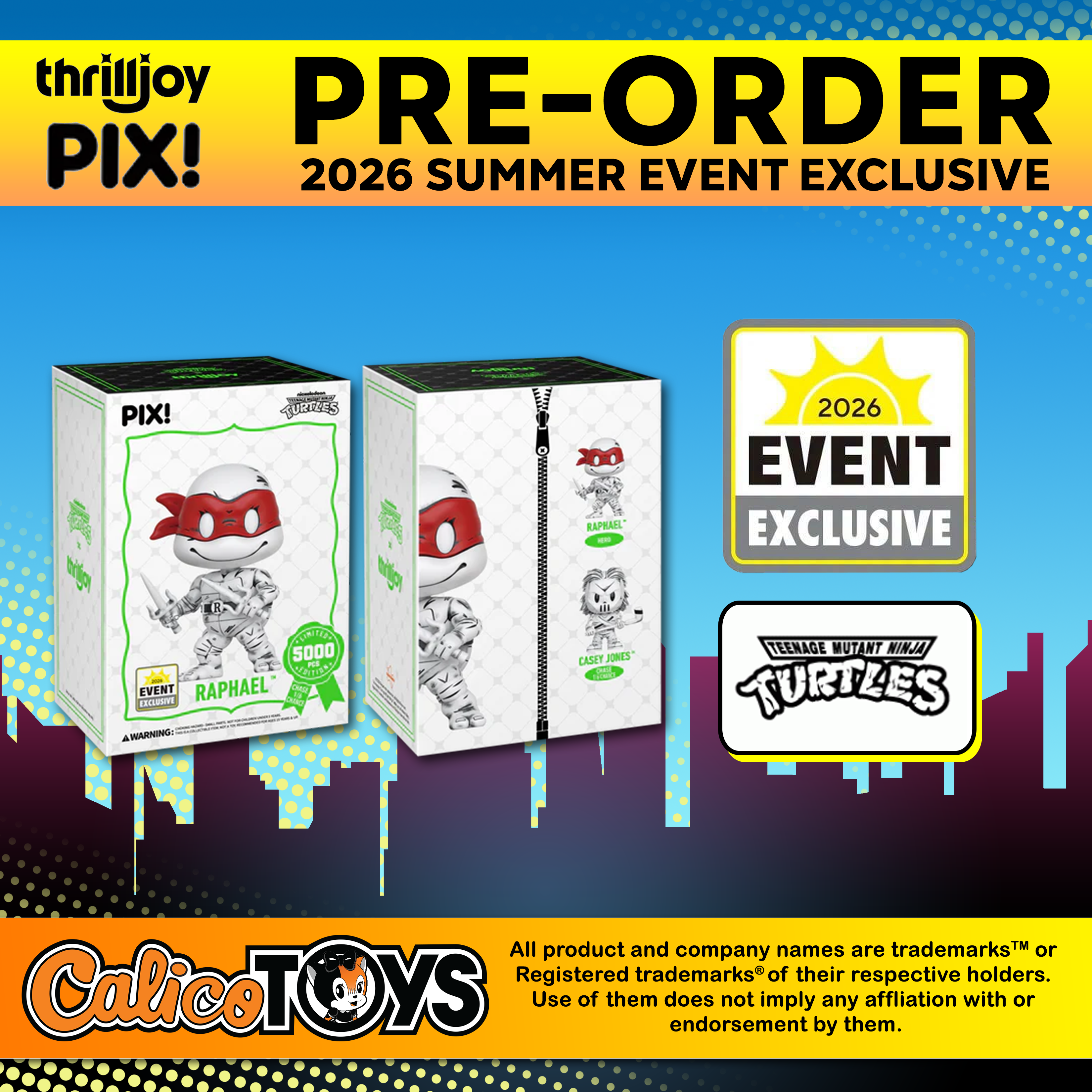 PRE-ORDER Thrilljoy PIX! Teenage Mutant Ninja Turtles: Raphael LE5000 (2026 Summer Event Exclusive)
