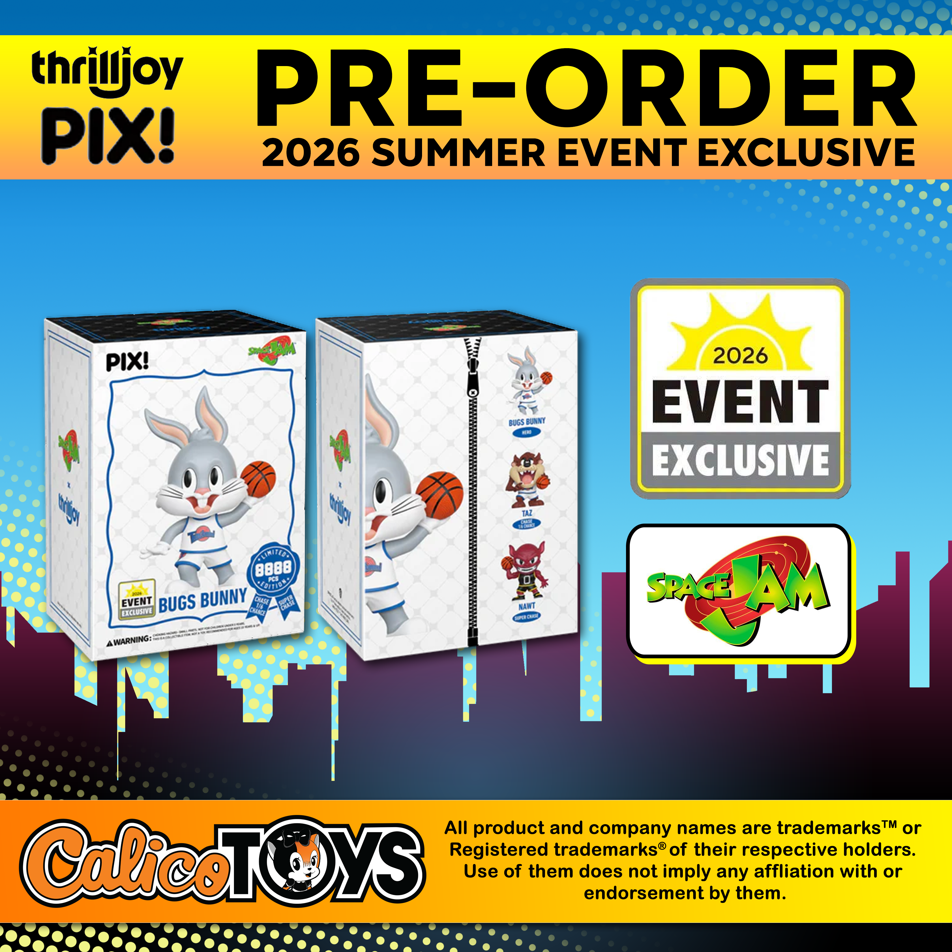 PRE-ORDER Thrilljoy PIX! Space Jam: Bugs Bunny LE8888 (2026 Summer Event Exclusive)