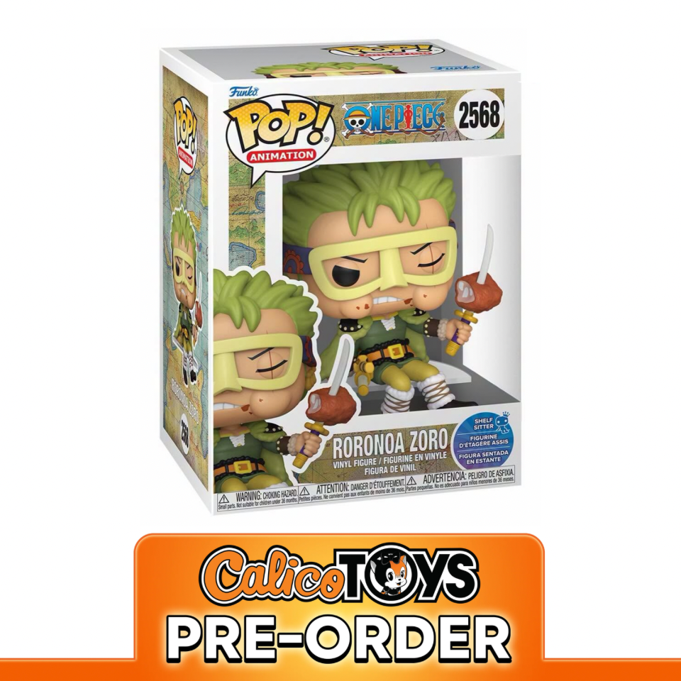 PRE-ORDER Funko POP! Animation: One Piece – Roronoa Zoro Shelf Sitter #2568