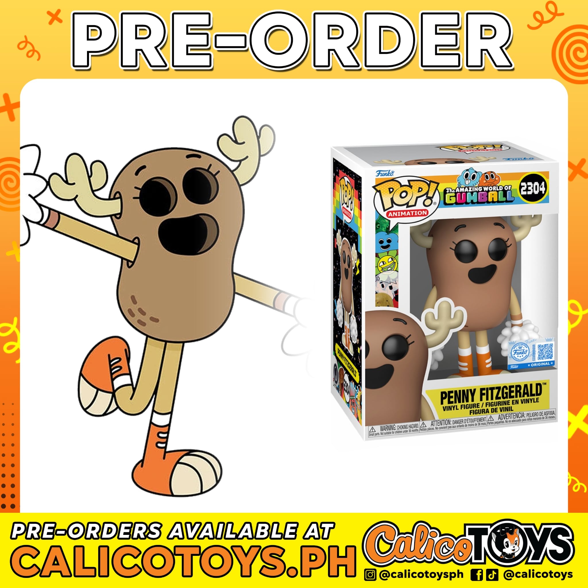 PRE ORDER - POP! Animation: Amazing World of Gumball - Penny Fitzgerald #2304 (Funko Shop Exclusive)