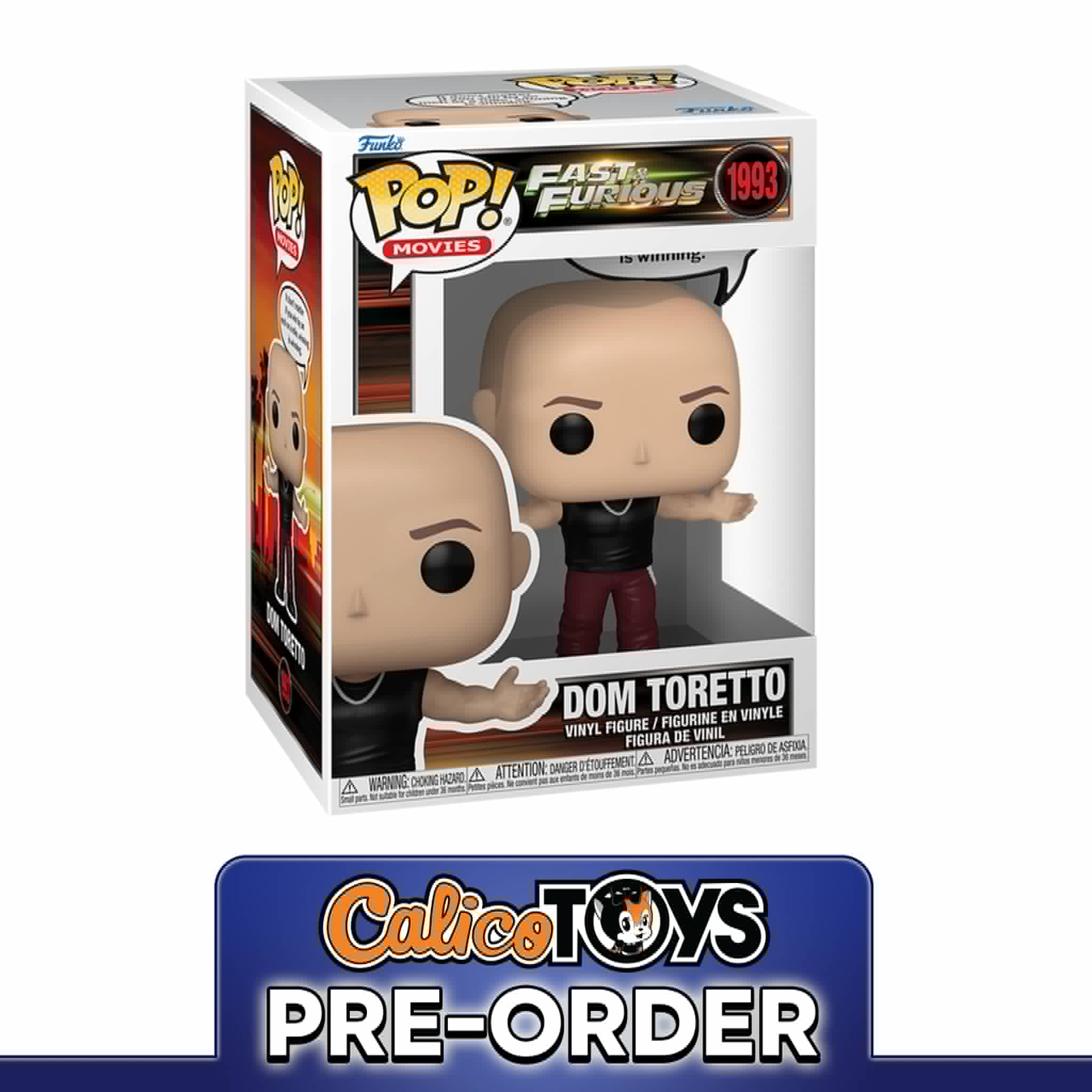 PRE-ORDER Funko POP! Movies: Fast & Furious - Dom Toretto #1993