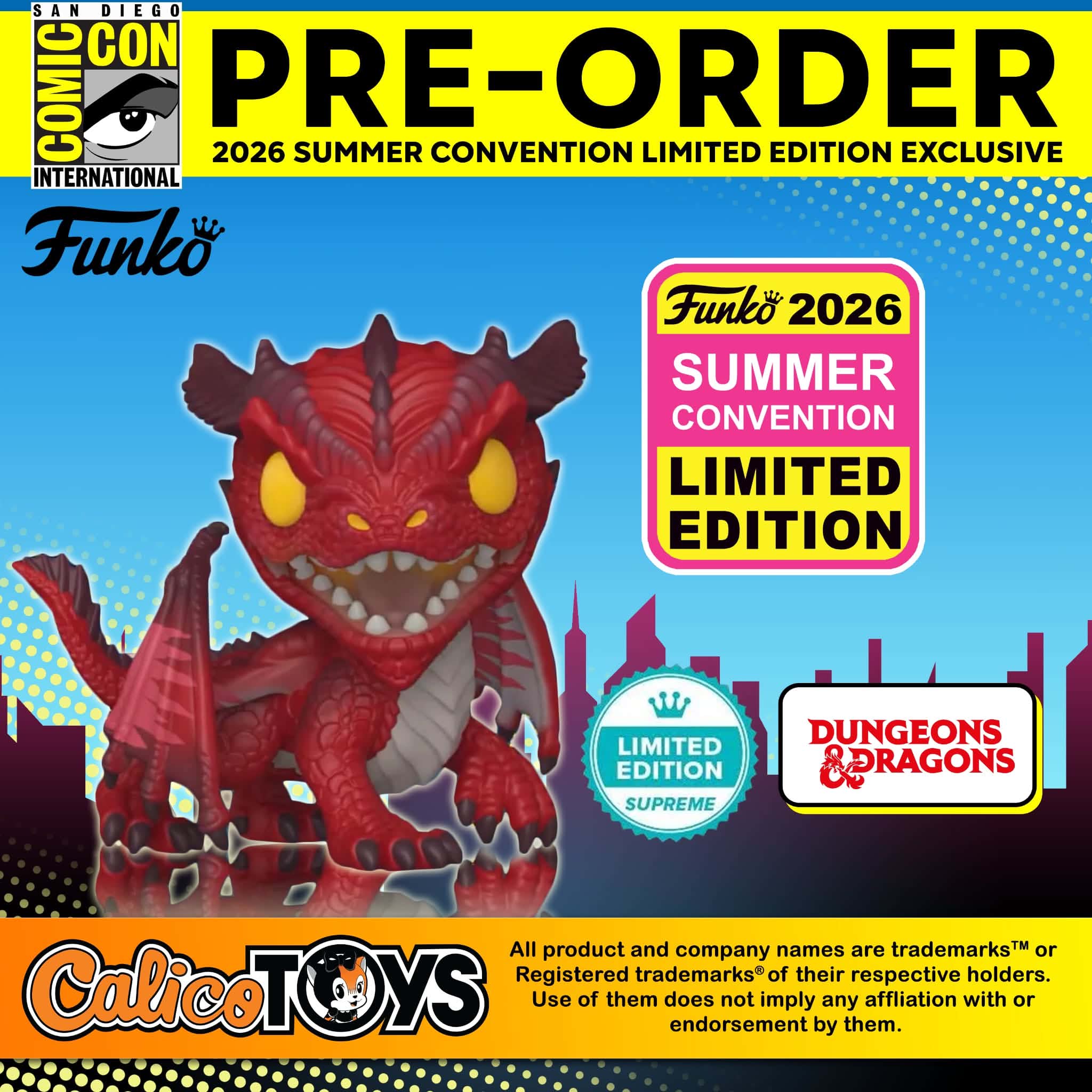 PRE-ORDER - POP! Limited Edition: Dungeons & Dragons - Supreme Red Dragon Wyrmling LE9500 (Summer Convention Exclusive)