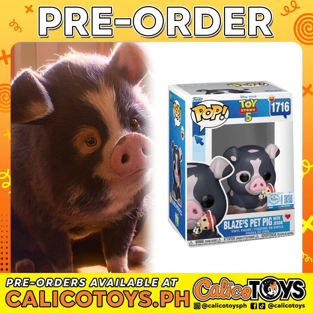PRE-ORDER - POP! Toy Story 5 - Blaze's Pet Pig with Jessie #1716 (Funko Shop Exclusive)