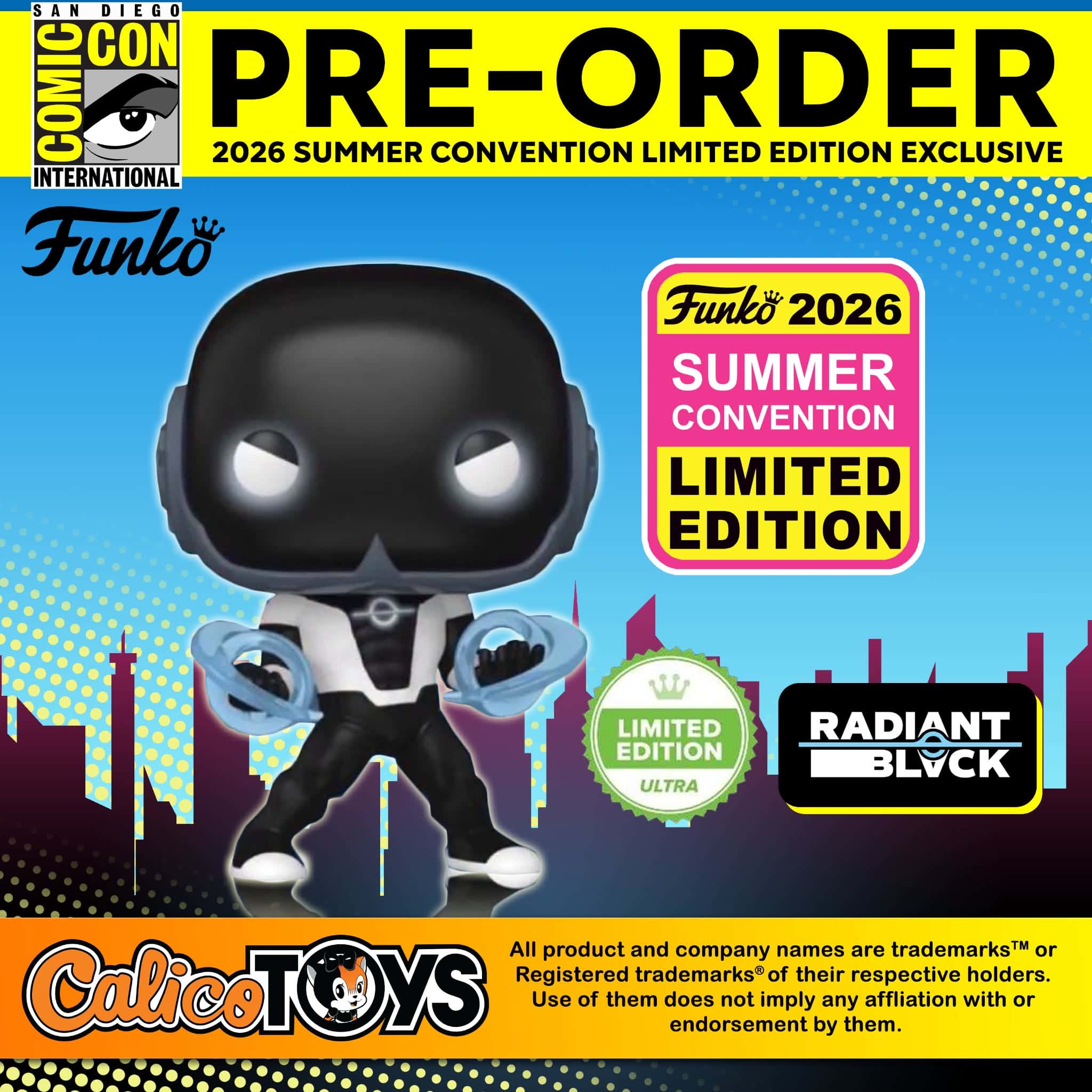 PRE-ORDER - POP! Limited Edition: Radiant Black - Radiant Black LE5000 (Summer Convention Exclusive)