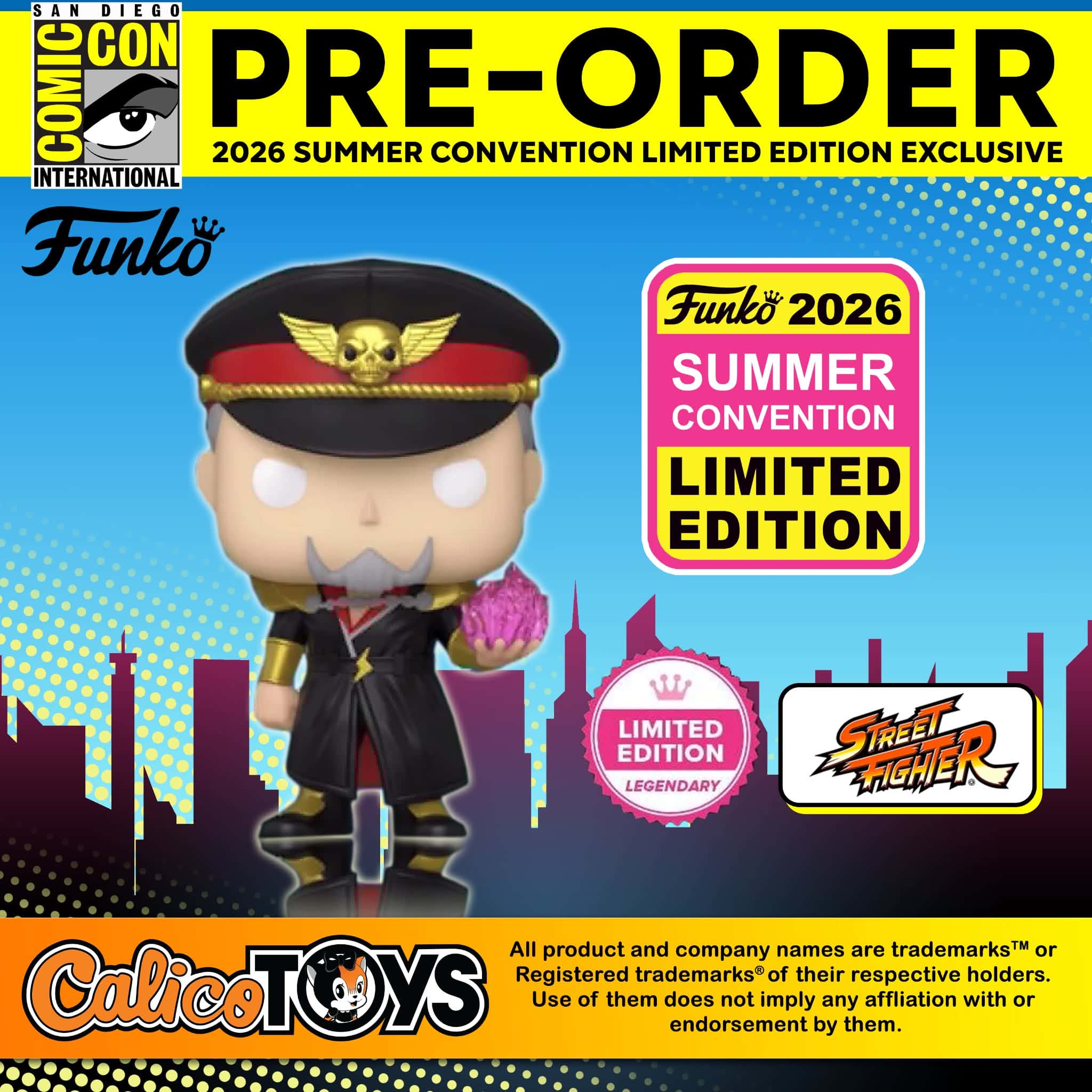 PRE-ORDER - POP! Limited Edition: Street Fighter - M.Bison Legendary (Summer Convention Exclusive)