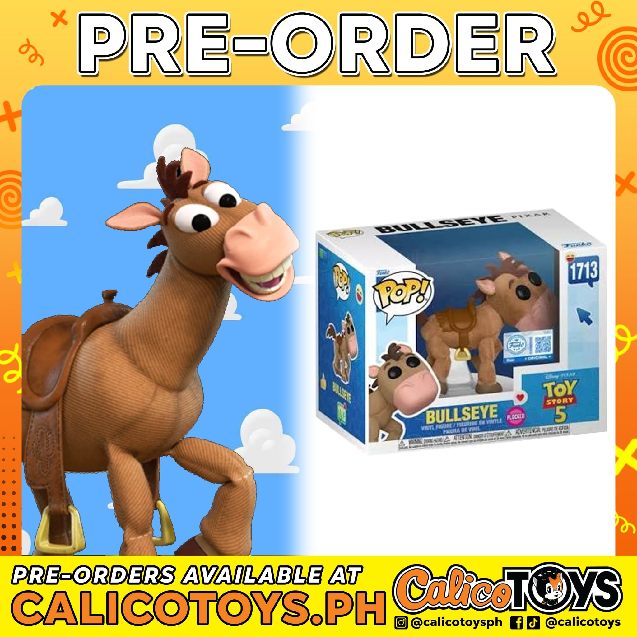 PRE-ORDER - POP! Toy Story 5 -Bullseye #1713 Flocked (Disney Store Exclusive)
