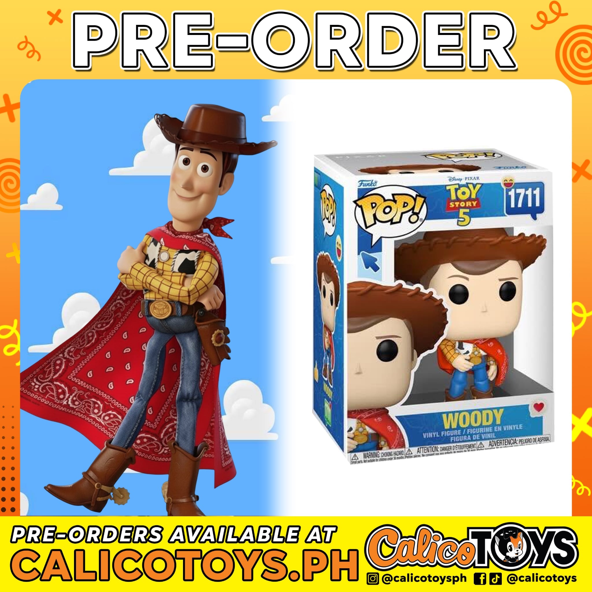 PRE-ORDER - POP! Toy Story 5 - Woody #1711