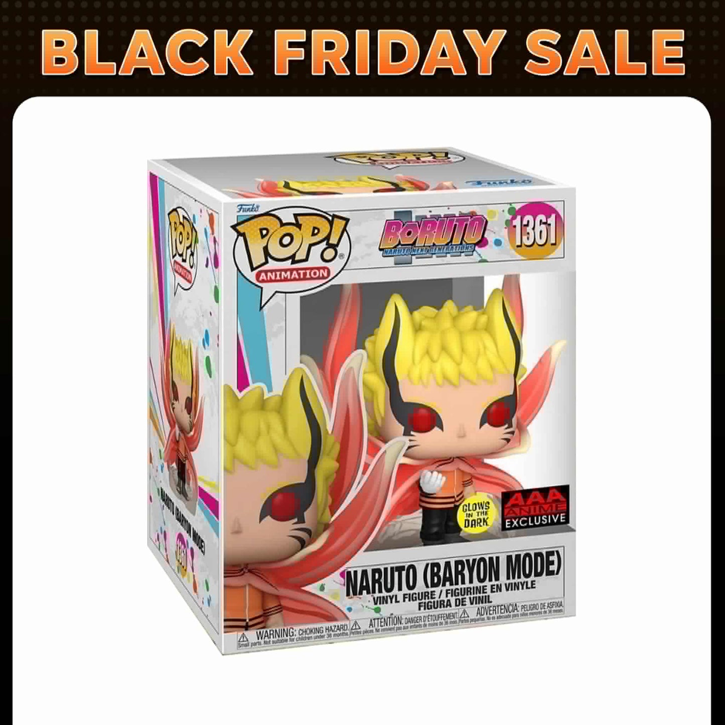 PRE ORDER - Funko POP! Animation: Boruto Next Generations - Naruto Baryon Mode GiTD 6-Inch (AAA Exclusive) #1361