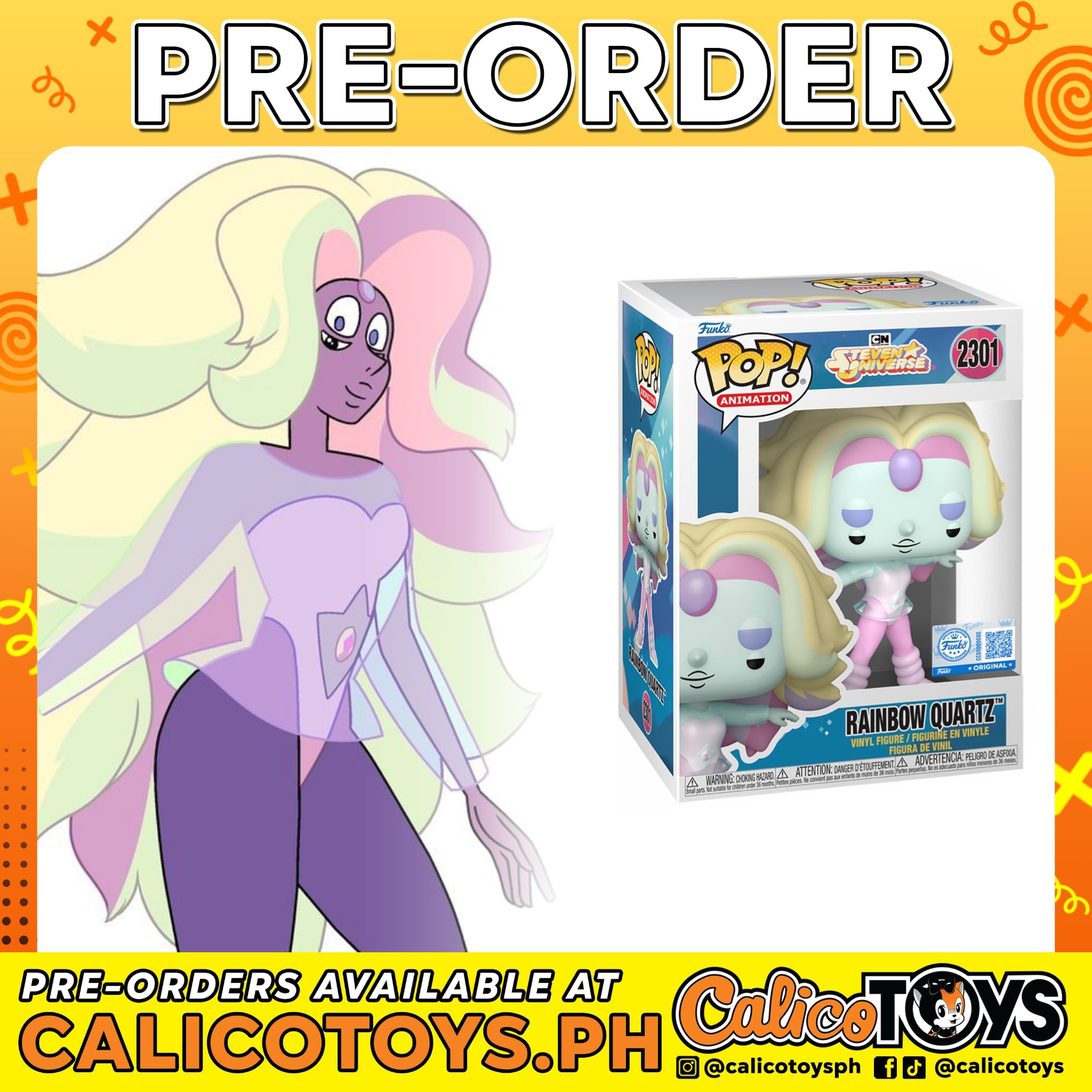 PRE ORDER - POP! Animation: Steven Universe - Rainbow Quartz #2301 (Funko Shop Exclusive)