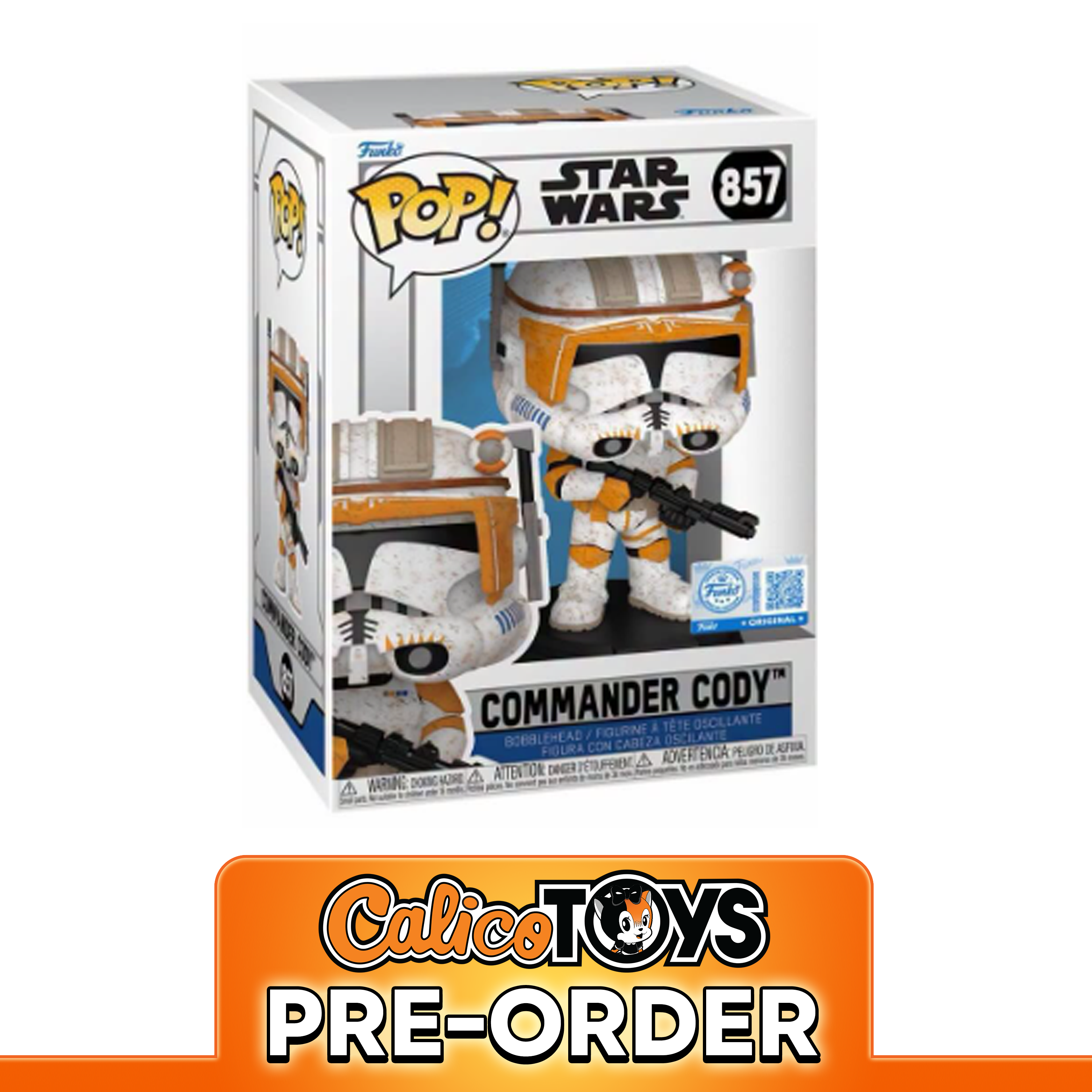 PRE ORDER Funko POP! Star Wars: The Clone Wars - Commander Cody Battle Damaged #857 (Target Exclusive)